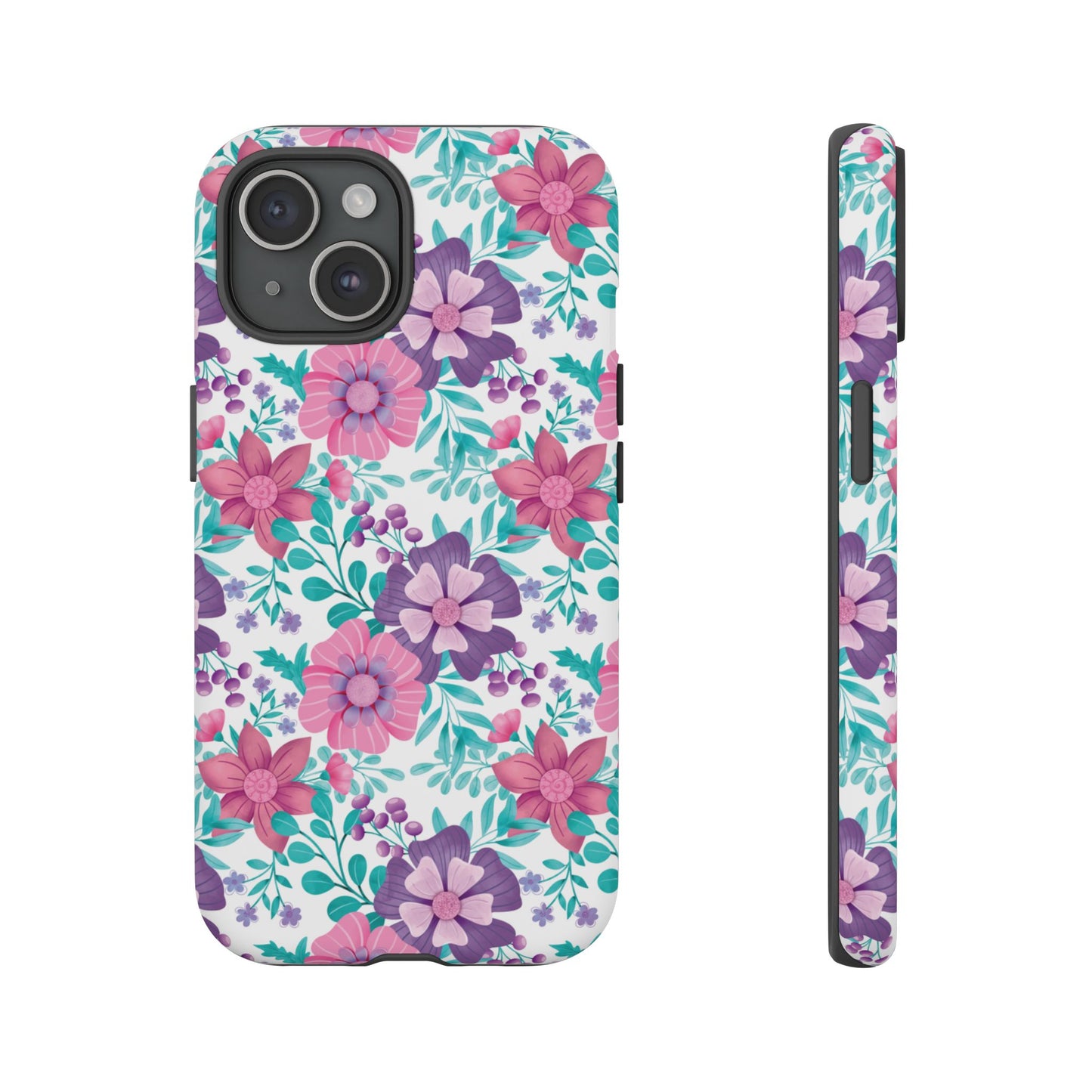Pastel Flowers Protective Phone Case