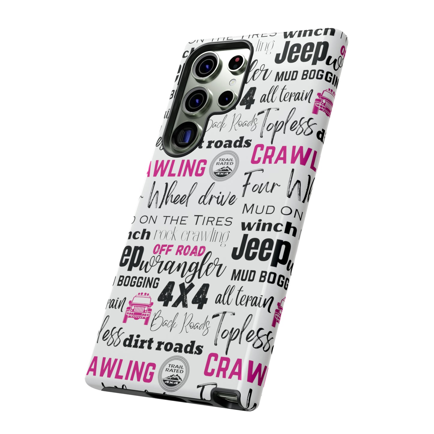 Off Road Subway Art Splash of Pink Protective Phone Case for Iphone, Samsung and Google Phones