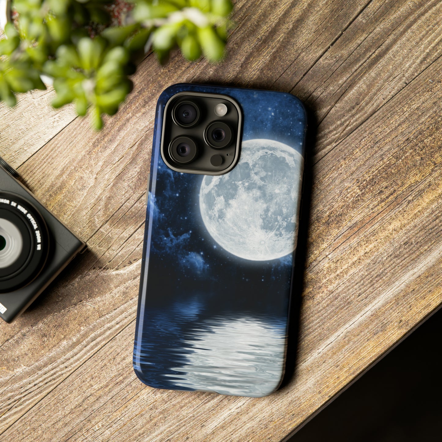 Moon Reflection Protective Phone Case for IPhone, Google and Samsung Phones