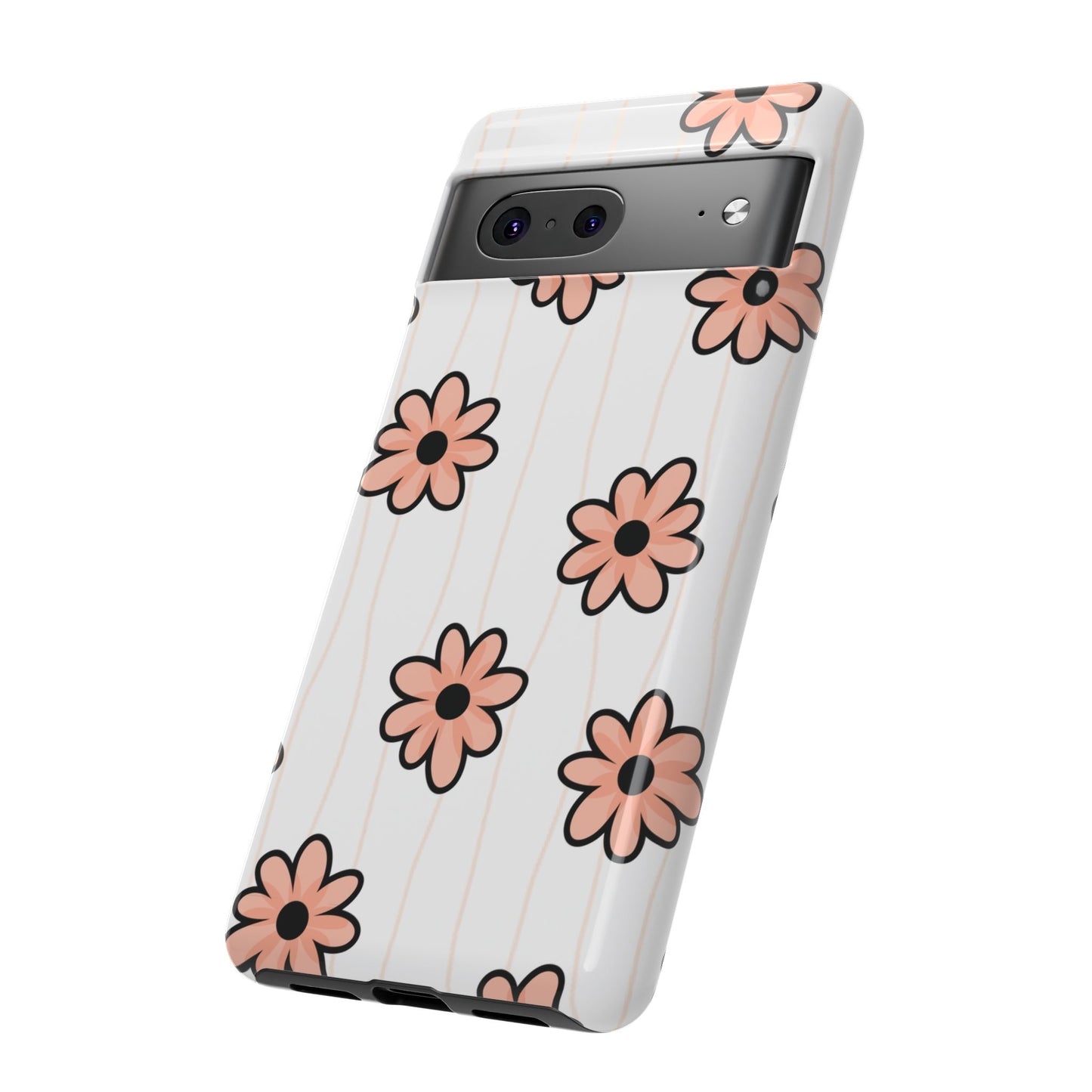 Pink Flowers Protective Phone Case