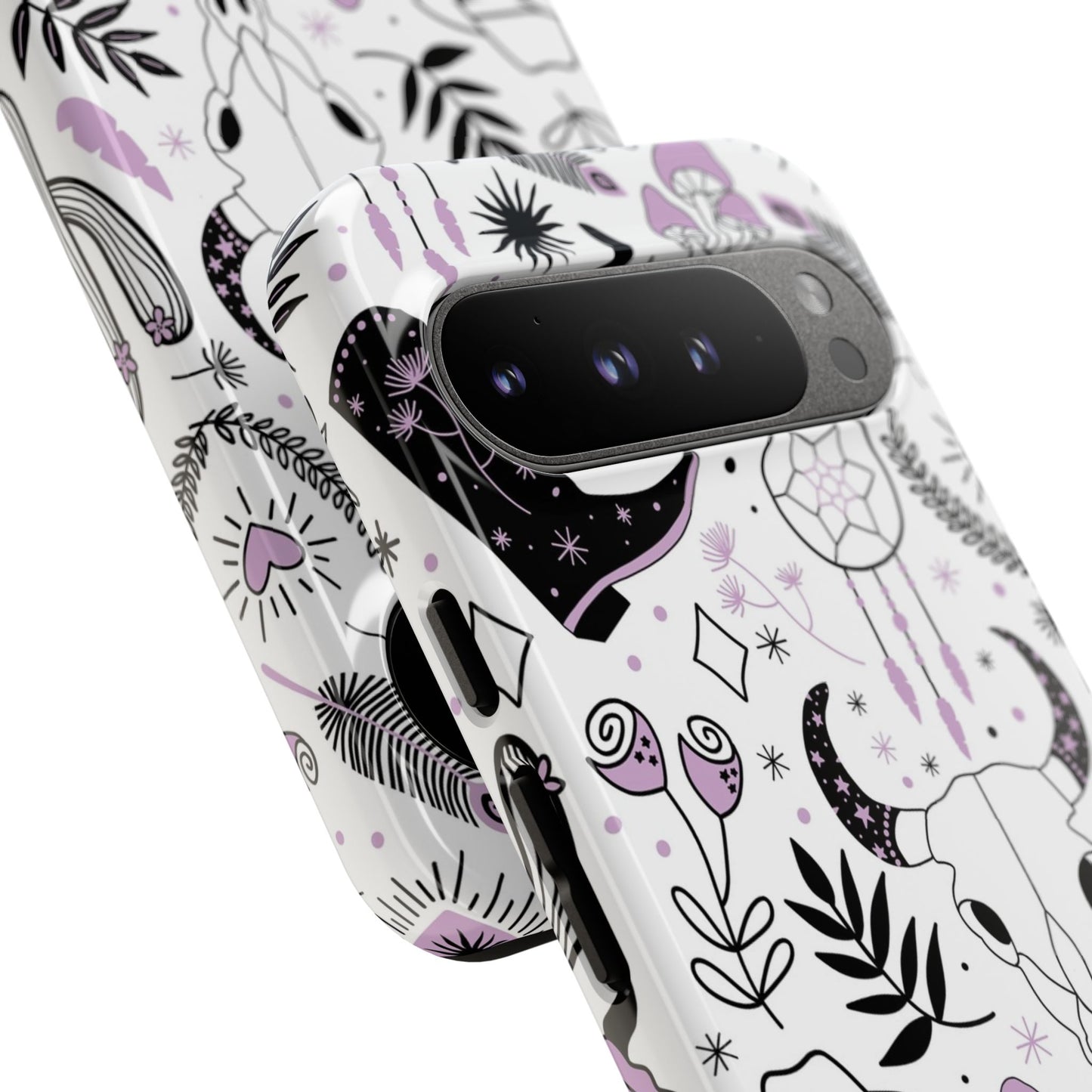 Purple and Black Western Protective Drop Proof Case Iphone, Samsung and Google phones