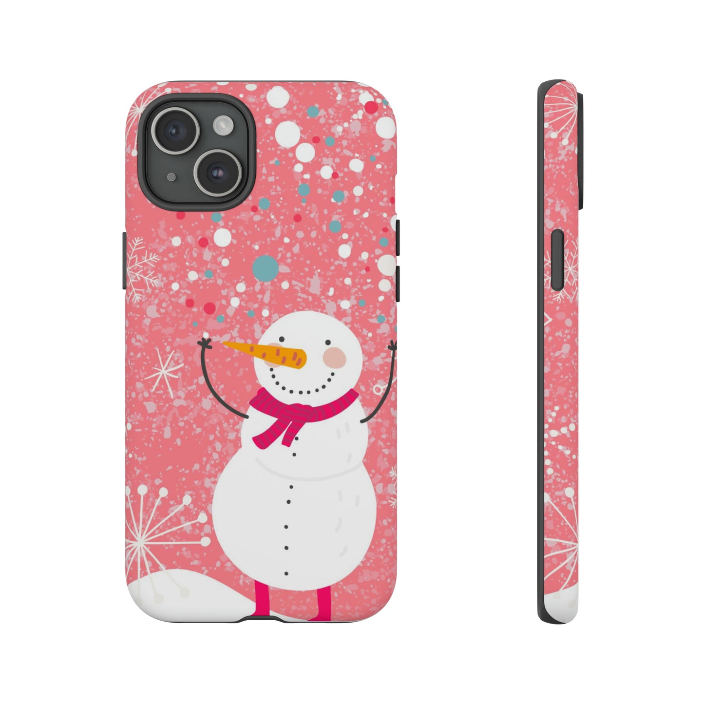 Pink Snowman Protective Case for Iphone, Samsung and a Google phones