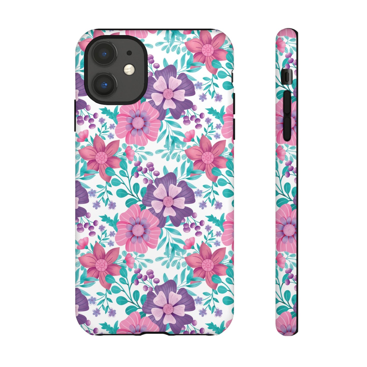 Pastel Flowers Protective Phone Case