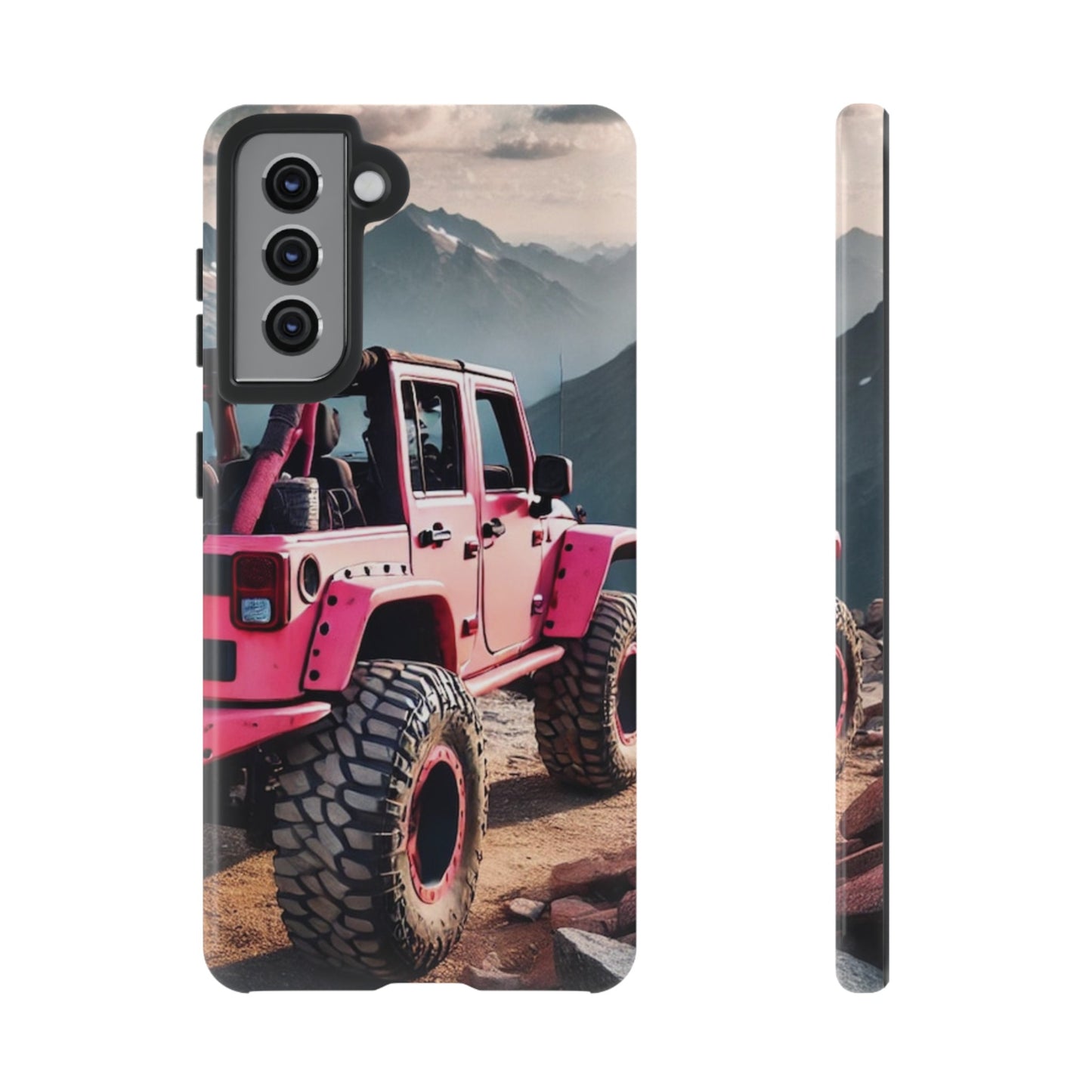 Pink Jeep Protective Phone Case