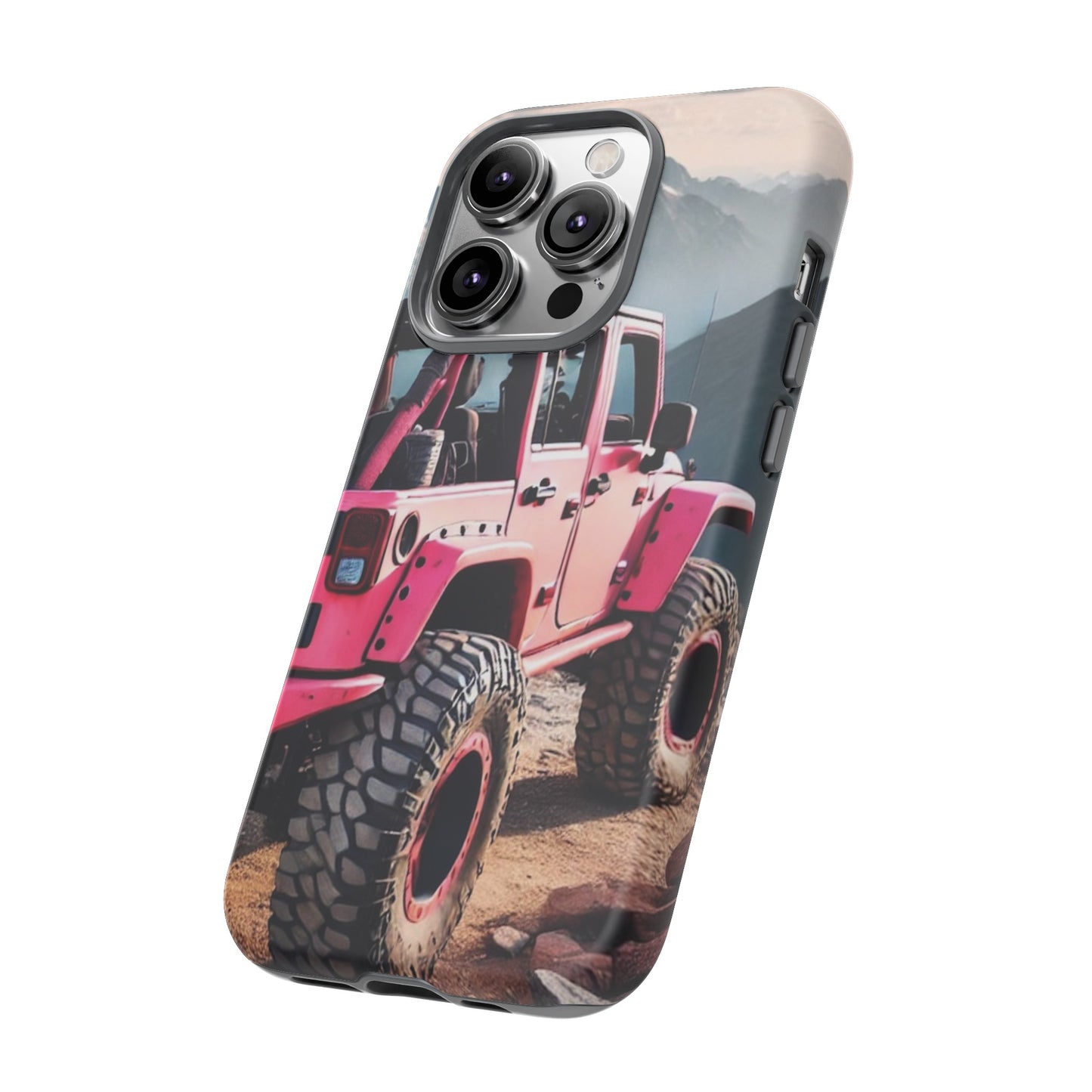 Pink Jeep Protective Phone Case