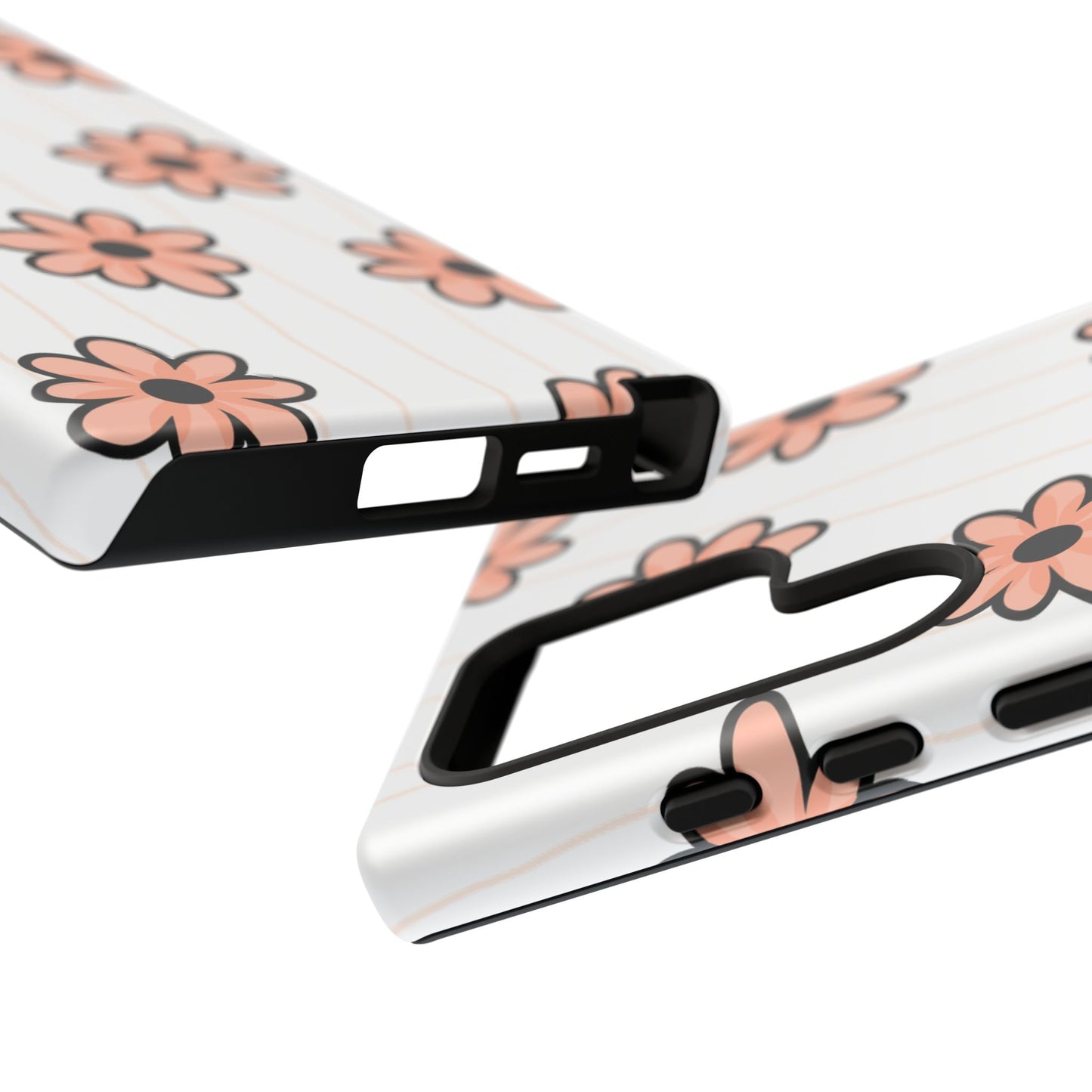 Pink Flowers Protective Phone Case