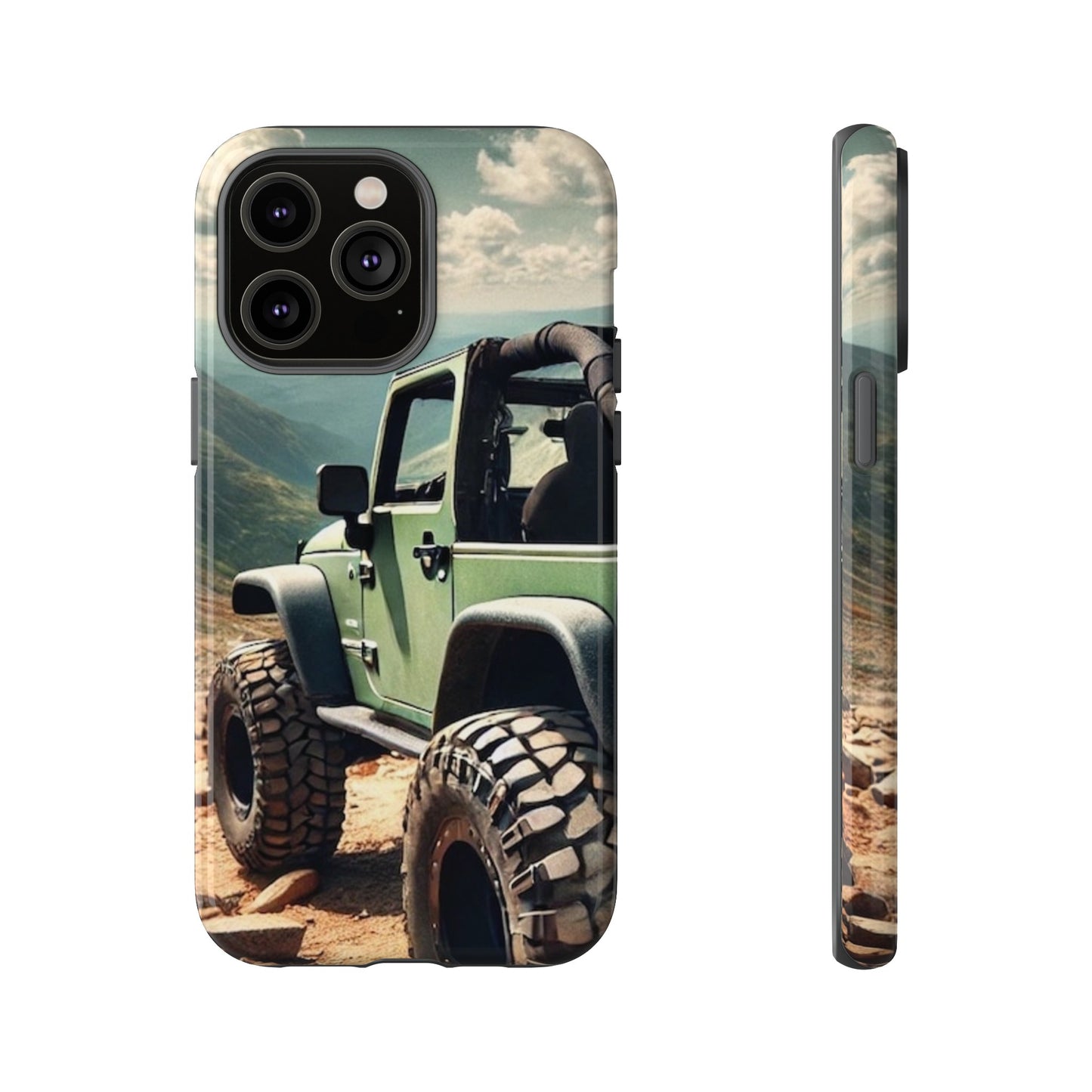 Green Jeep Protective Phone Case