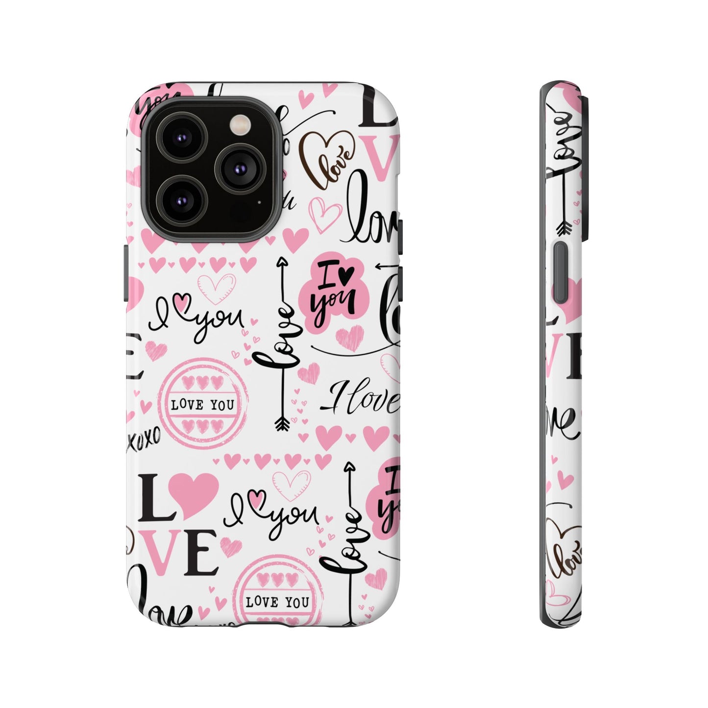 Valentine Love Pink Protective Phone Case for Iphone, Samsung and Google Devices