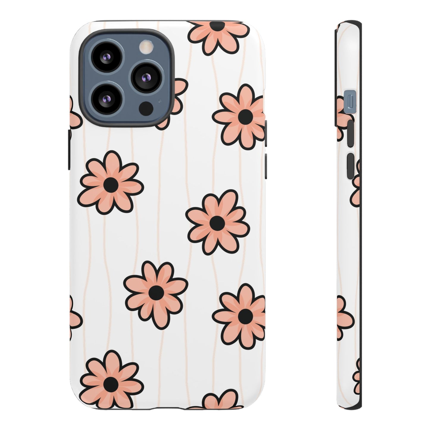 Pink Flowers Protective Phone Case