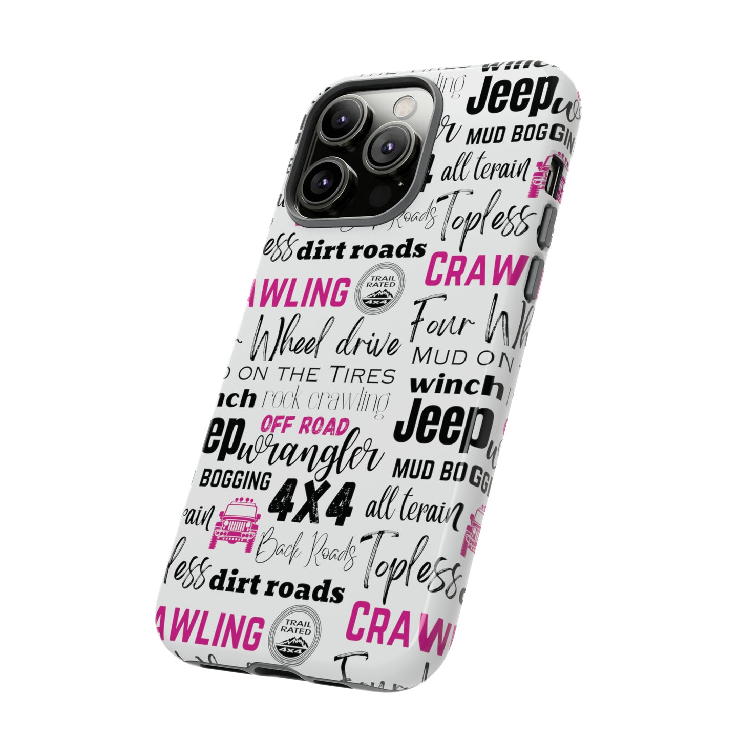 Off Road Subway Art Splash of Pink Protective Phone Case for Iphone, Samsung and Google Phones