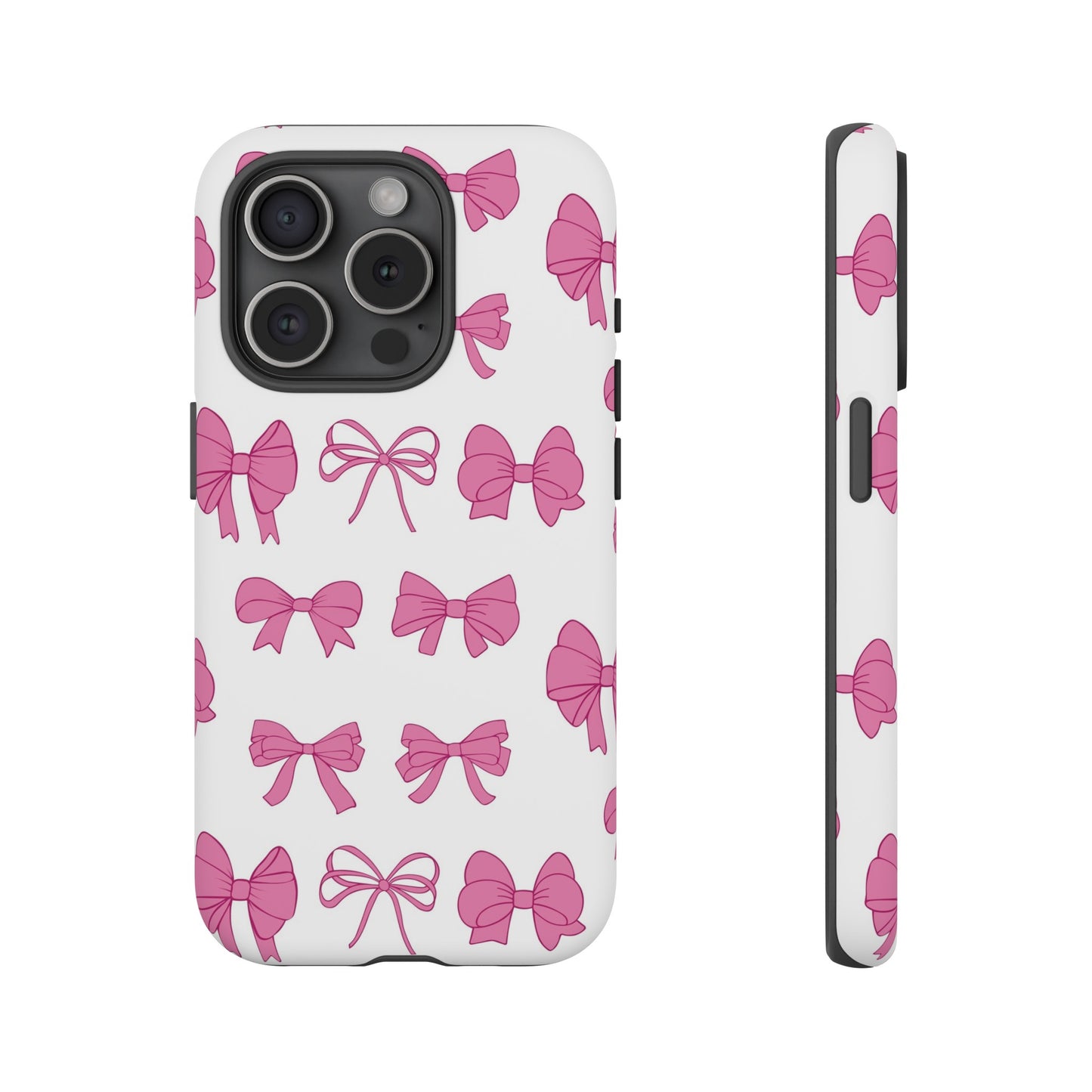 Pink Bows Protective Phone Case for Iphone, Samsung and Google Phones