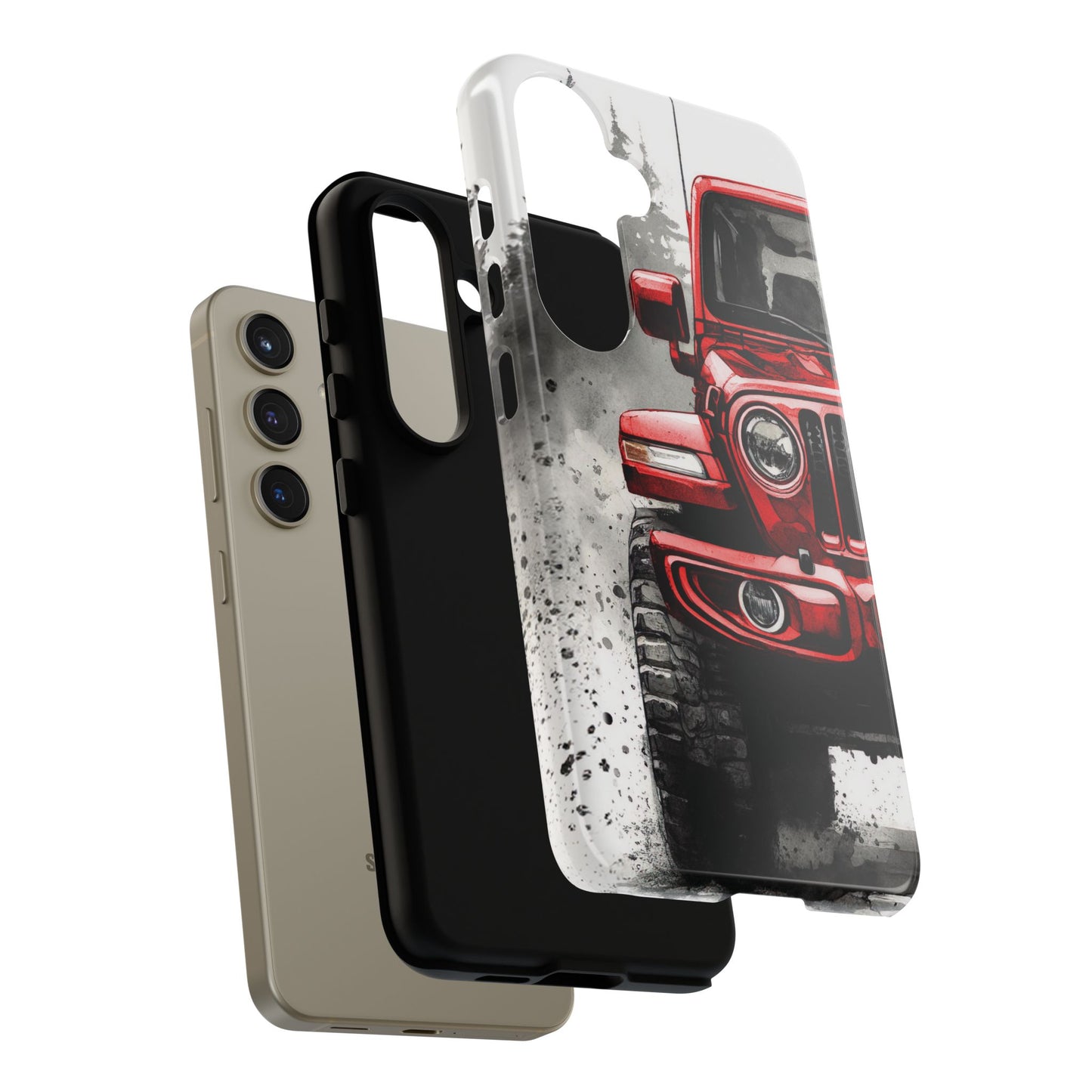 Off Road Love Red Wrangler Protective Phone Case for Iphone, Samsung and Google Phones