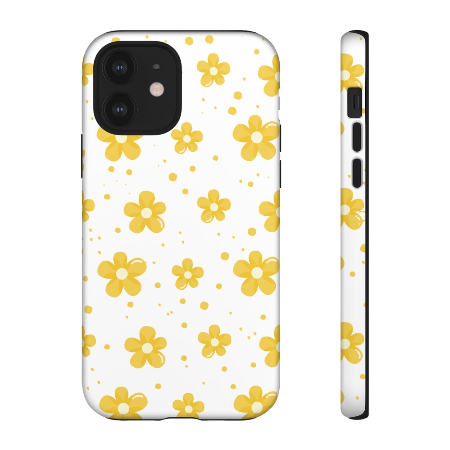 Yellow Flowers Protective Phone Case for Google, Apple and Samsung Phones