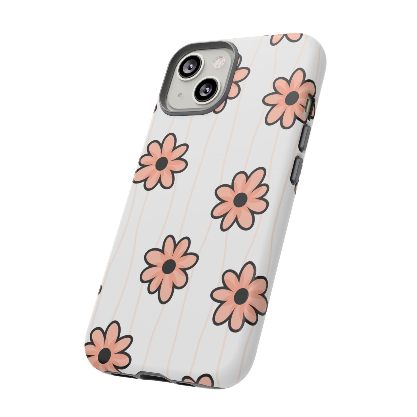 Pink Flowers Protective Phone Case