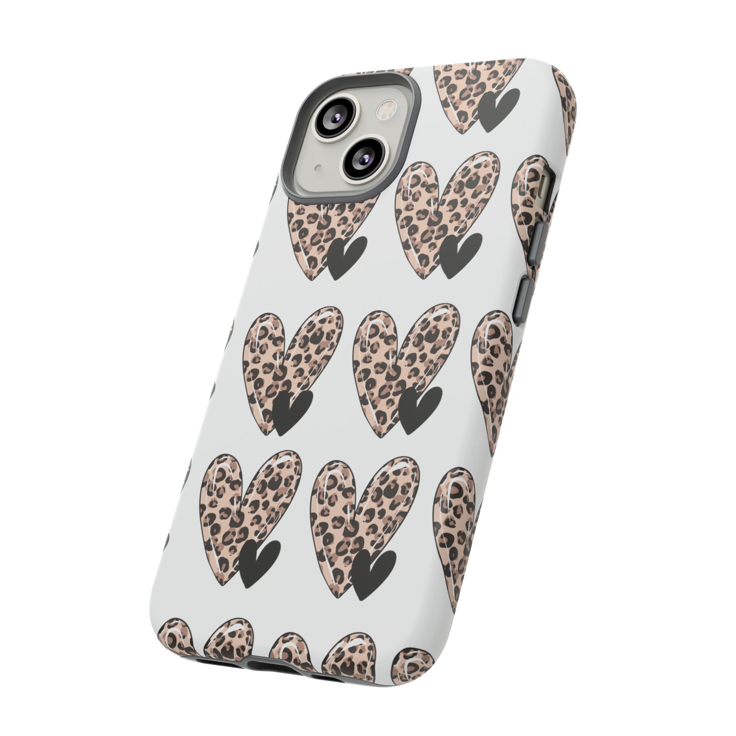 Leopard Hearts Protective Case for IPhone. Samsung and Google phones