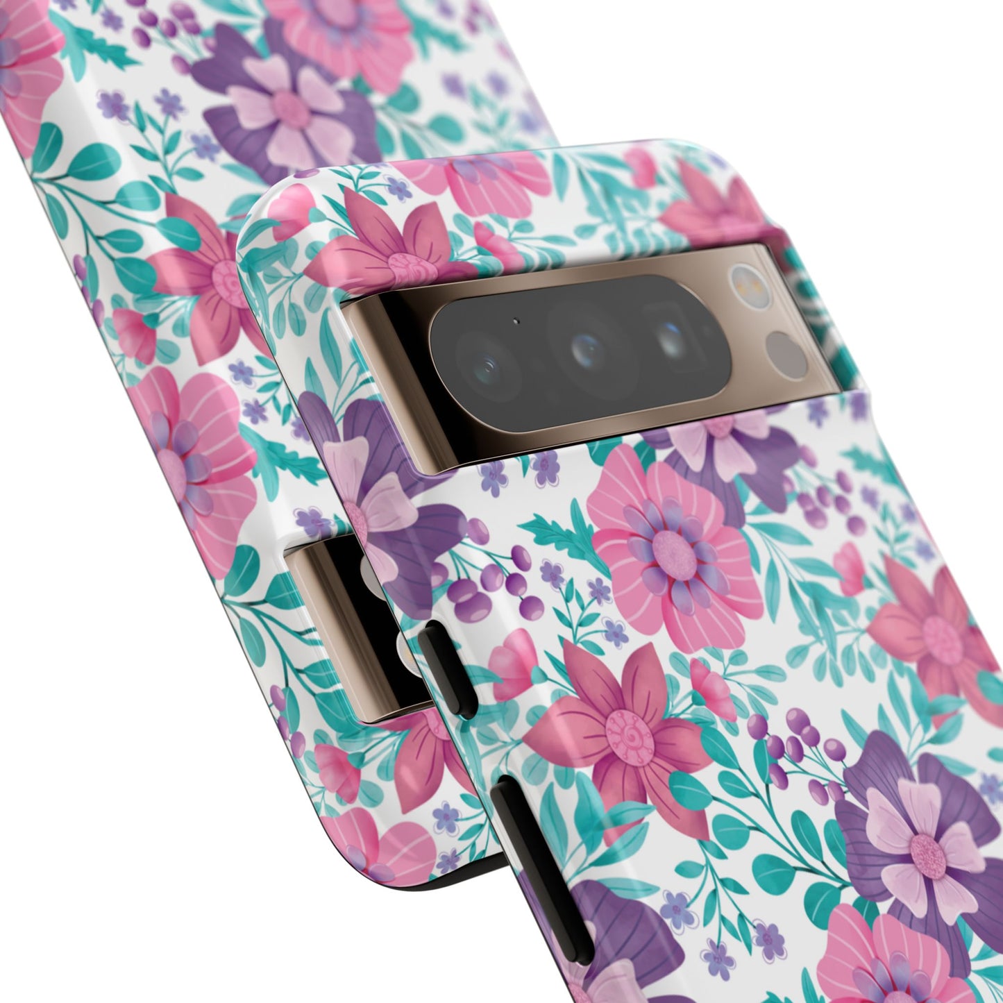 Pastel Flowers Protective Phone Case