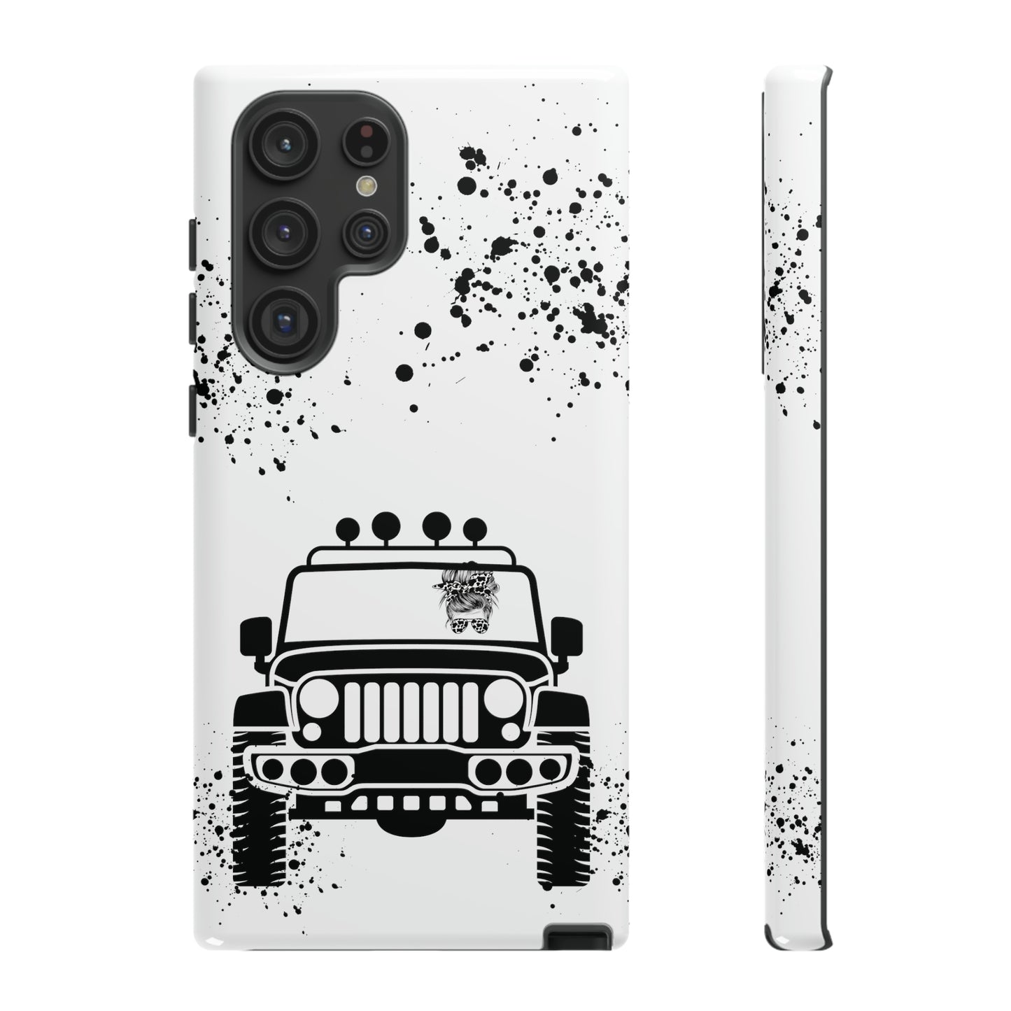 Off Road Girl Cow Print Shades Protective Phone Case for Iphone, Samsung and Google Phones