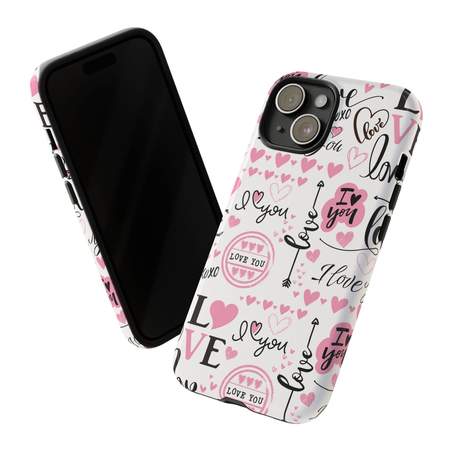 Valentine Love Pink Protective Phone Case for Iphone, Samsung and Google Devices