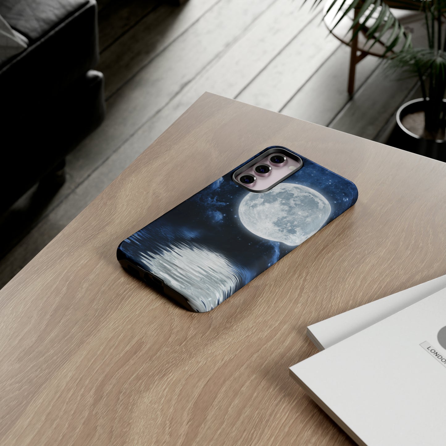 Moon Reflection Protective Phone Case for IPhone, Google and Samsung Phones