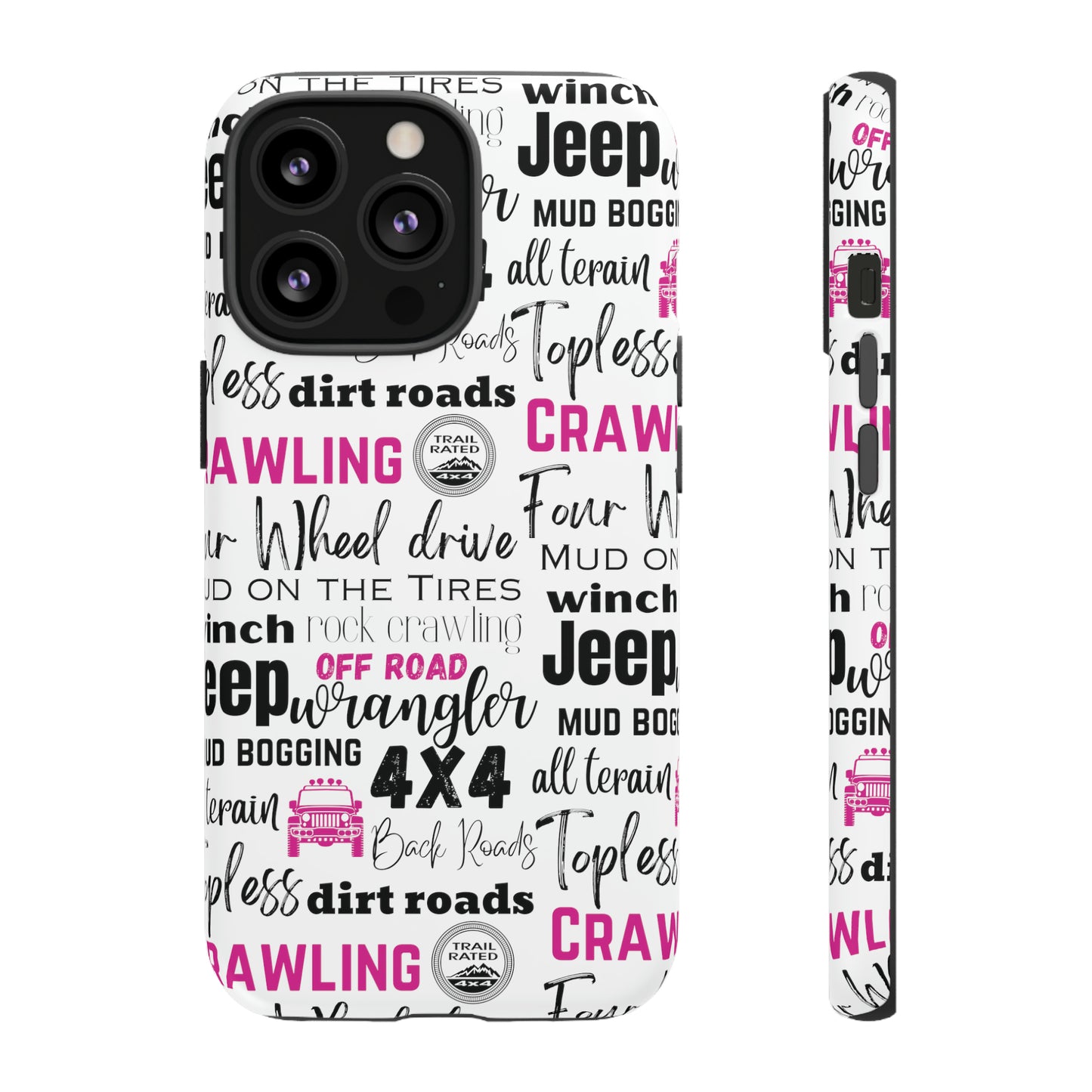 Off Road Subway Art Splash of Pink Protective Phone Case for Iphone, Samsung and Google Phones