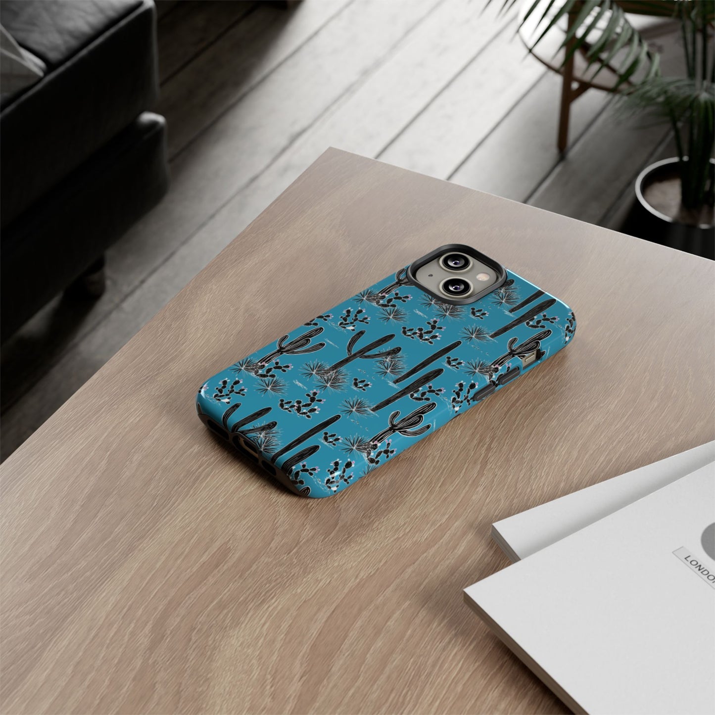 Turquoise Cactus Love Phone Case