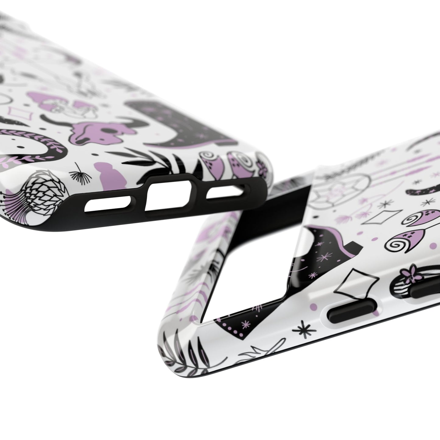 Purple and Black Western Protective Drop Proof Case Iphone, Samsung and Google phones
