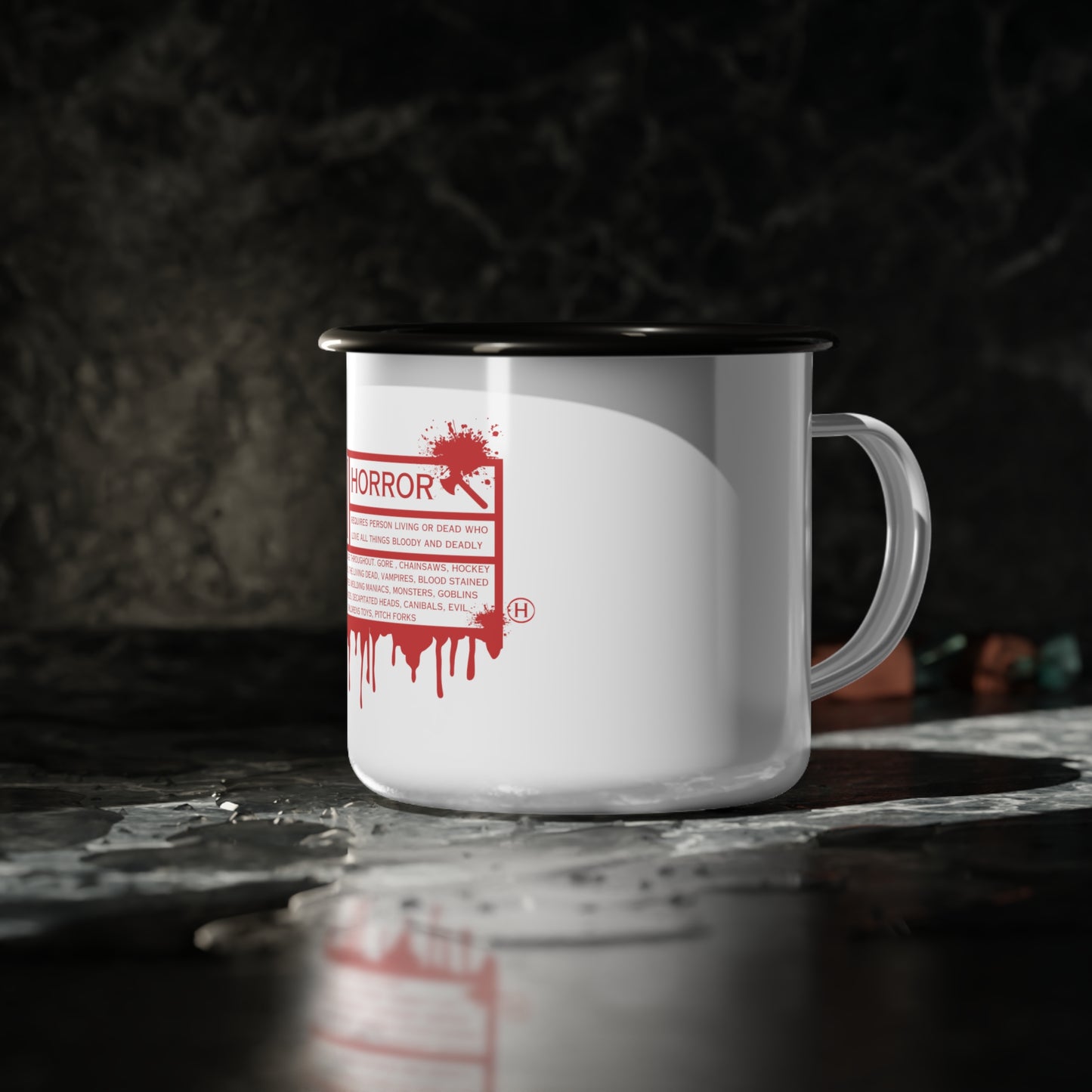 Horror Movie lover Enamel Camp Cup