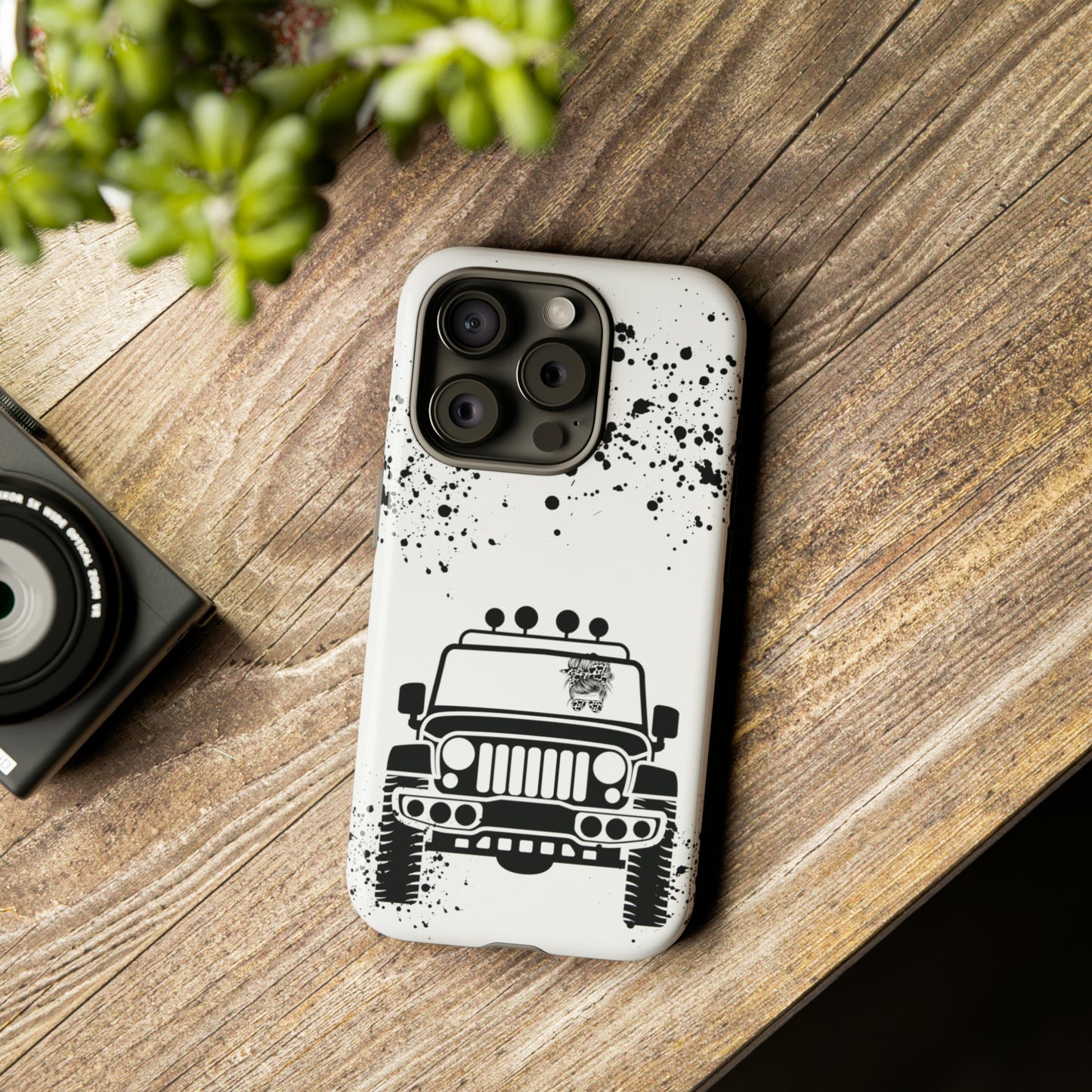 Off Road Girl Cow Print Shades Protective Phone Case for Iphone, Samsung and Google Phones