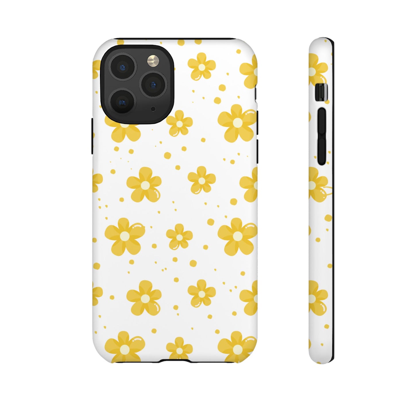 Yellow Flowers Protective Phone Case for Google, Apple and Samsung Phones