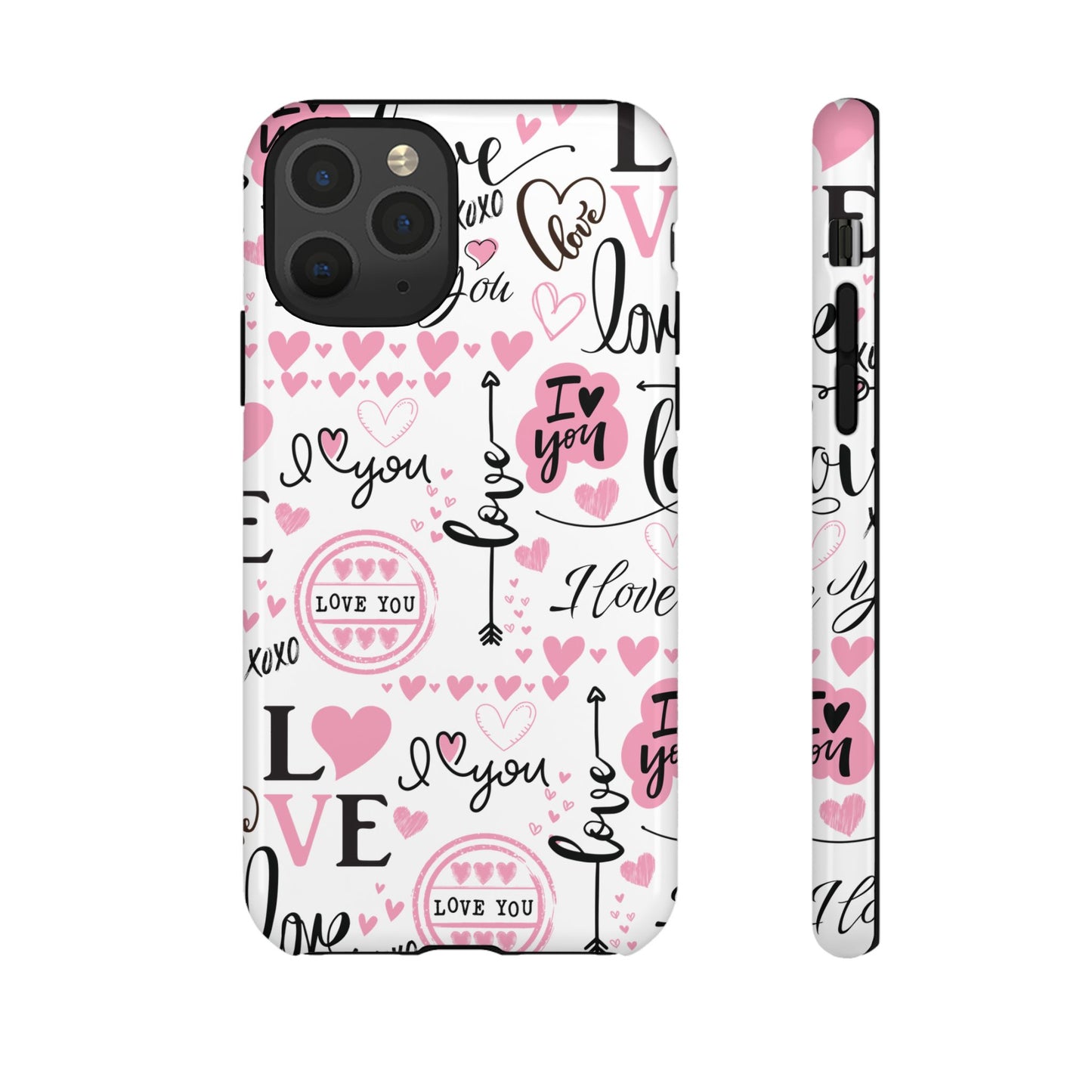 Valentine Love Pink Protective Phone Case for Iphone, Samsung and Google Devices