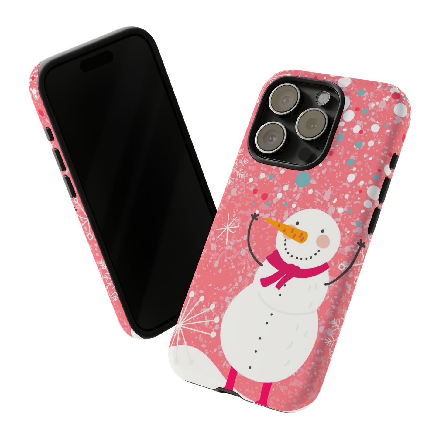 Pink Snowman Protective Case for Iphone, Samsung and a Google phones