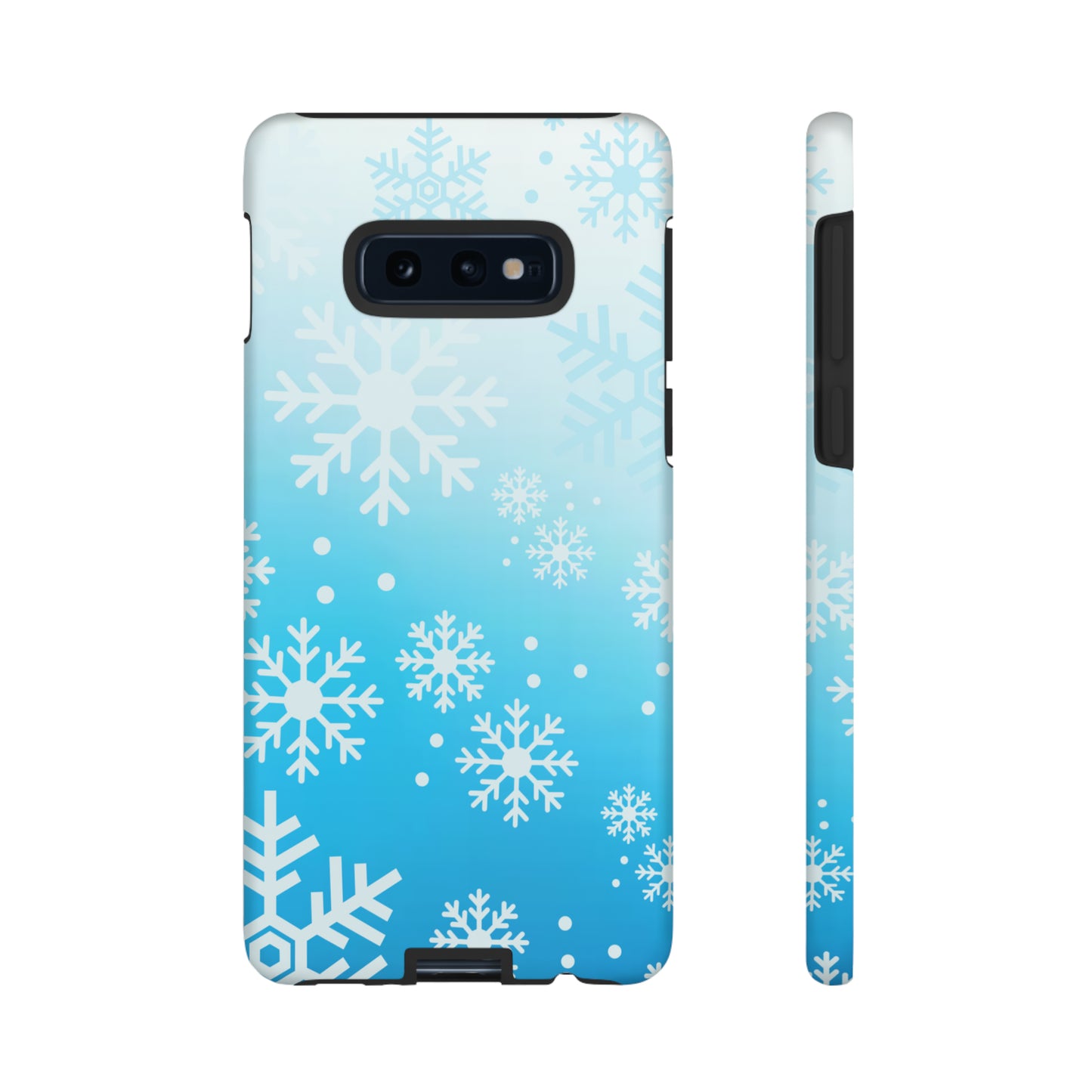 Winter, frozen, snowflake ombré protective phone case for Google, Samsung and IPhone