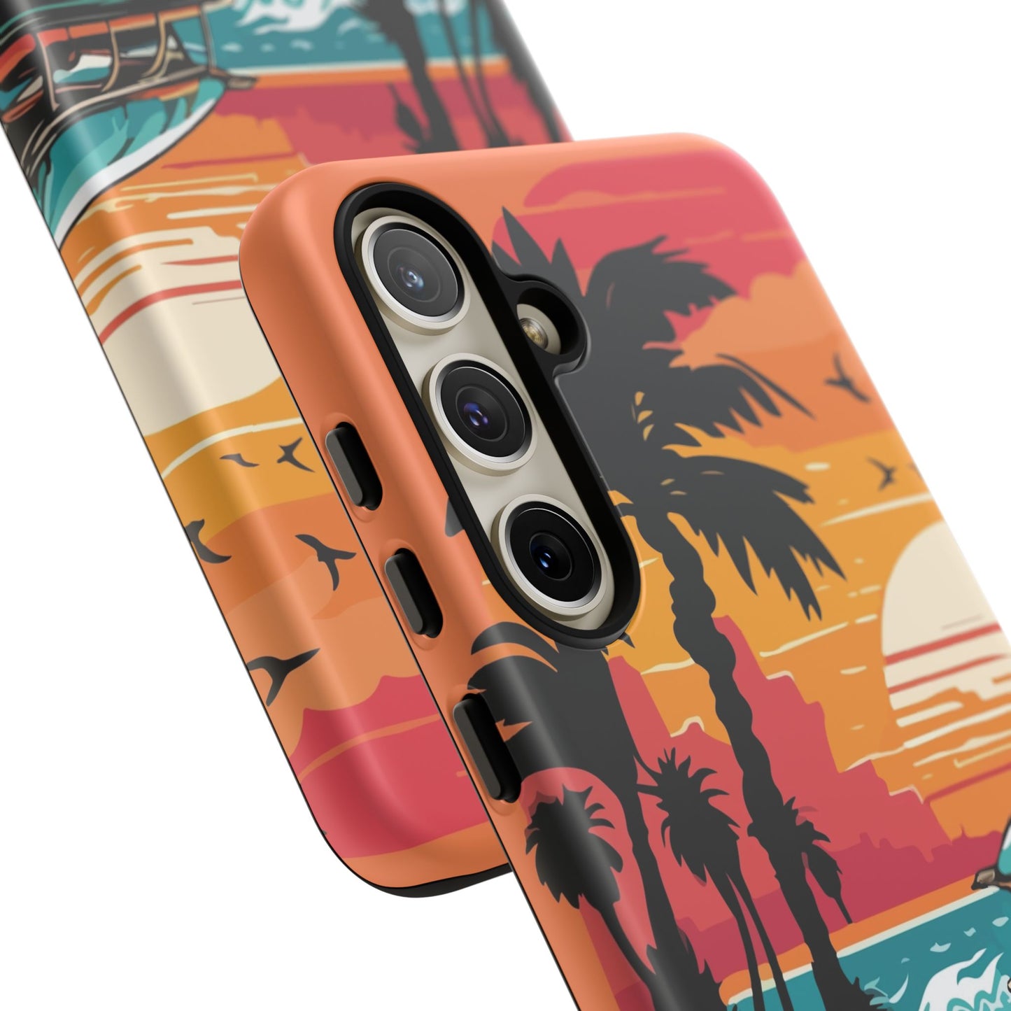 Summer Retro Sunset Protective Phone Case