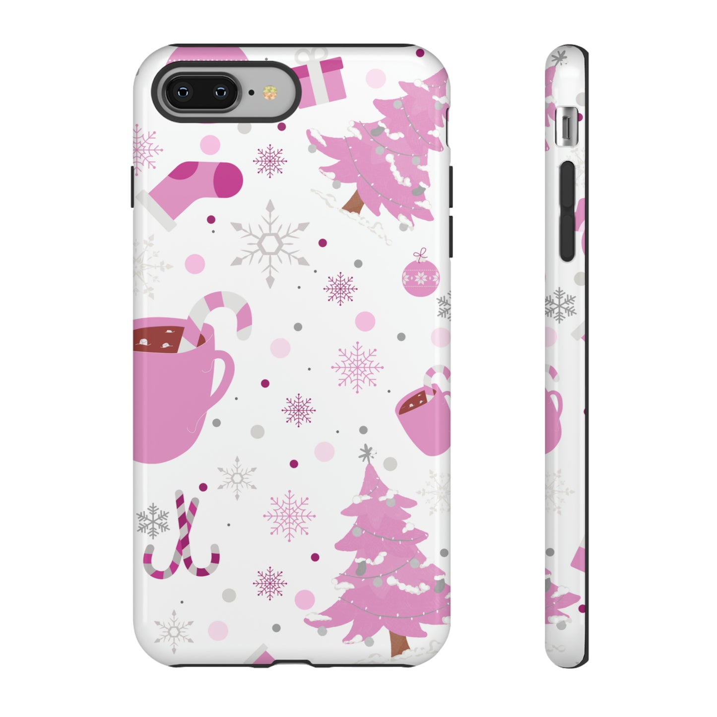 Pink Christmas Protective Case for Iphone, Samsung and