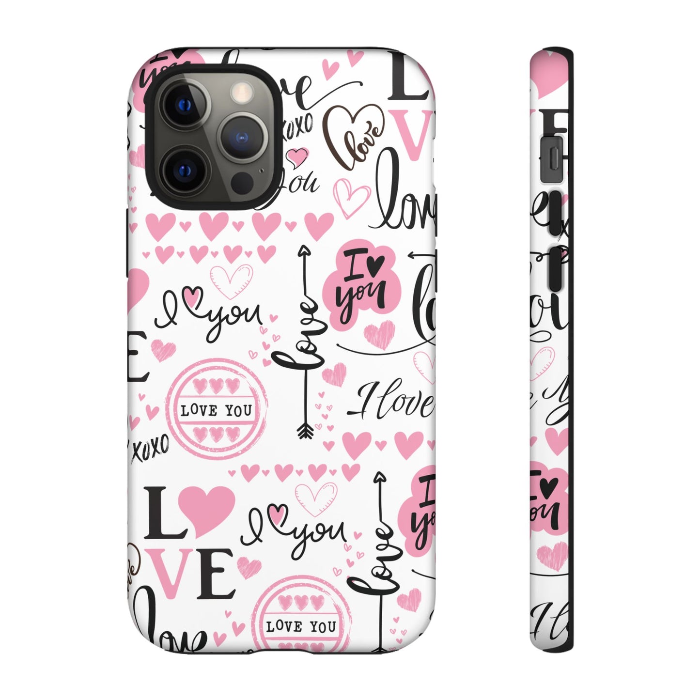 Valentine Love Pink Protective Phone Case for Iphone, Samsung and Google Devices
