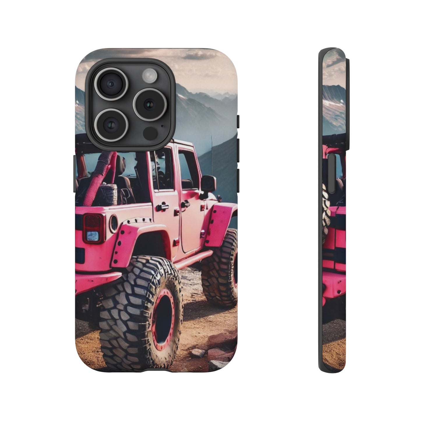 Pink Jeep Protective Phone Case