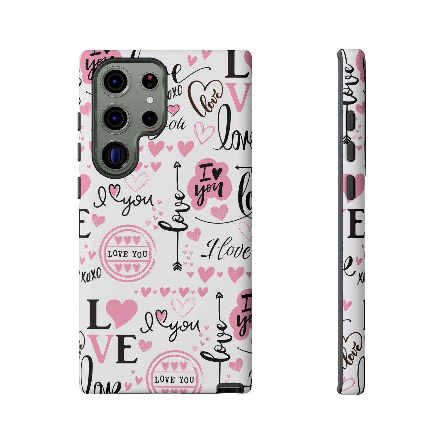 Valentine Love Pink Protective Phone Case for Iphone, Samsung and Google Devices
