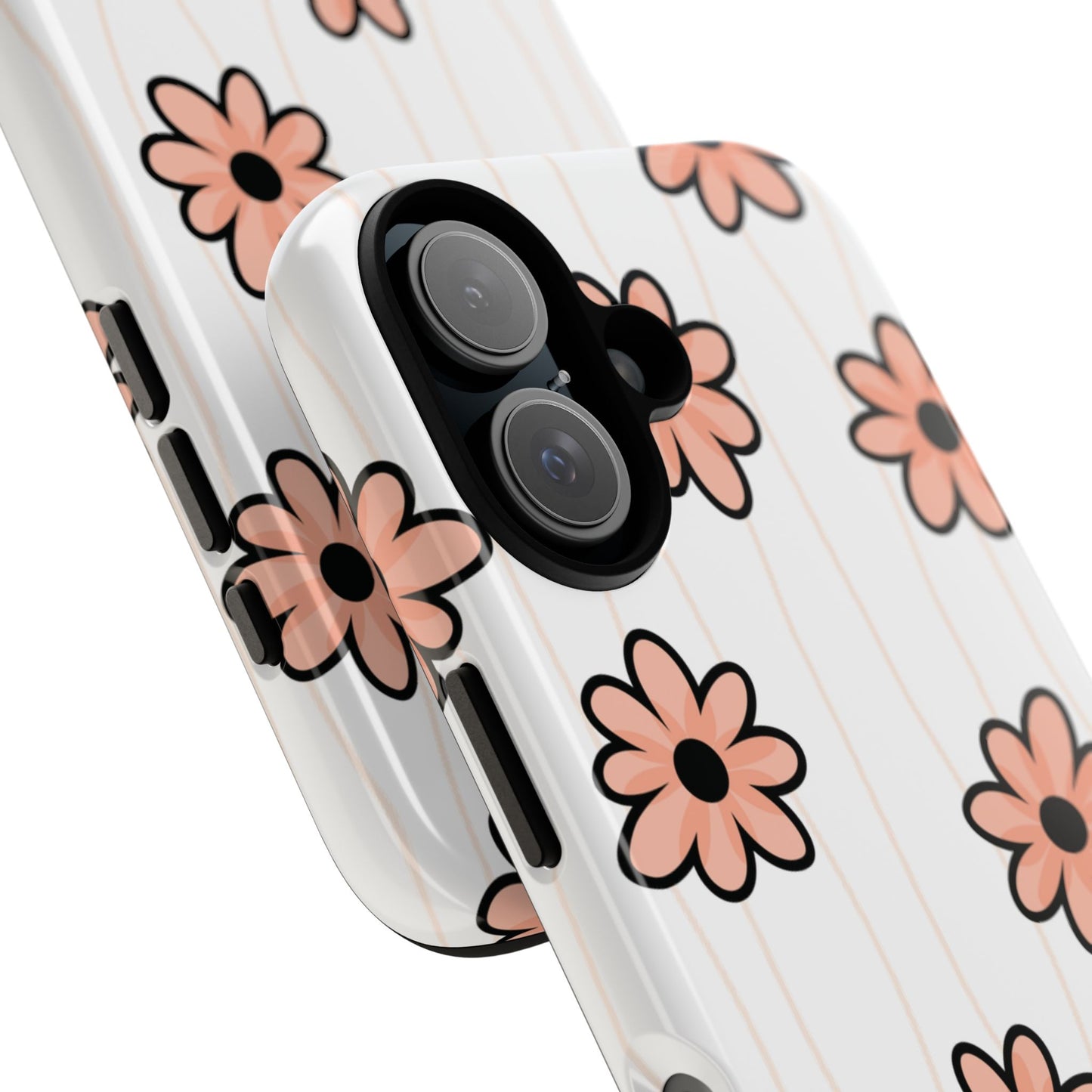 Pink Flowers Protective Phone Case
