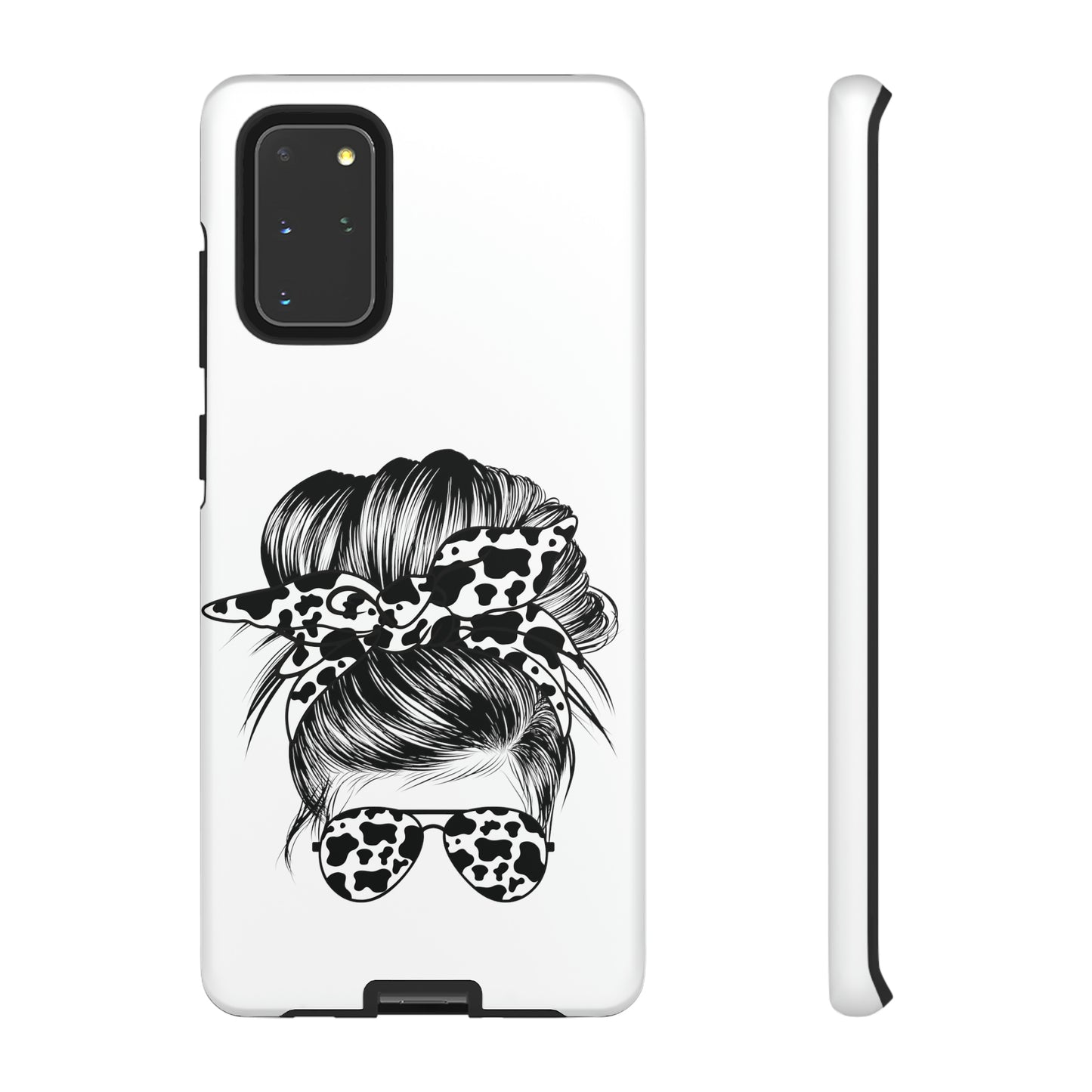 Cow Print Woman Mom Wife Protective Phone Case for Iphone, Samsung and Google Phones