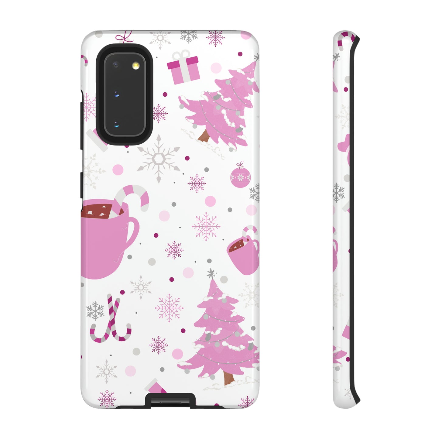 Pink Christmas Protective Case for Iphone, Samsung and