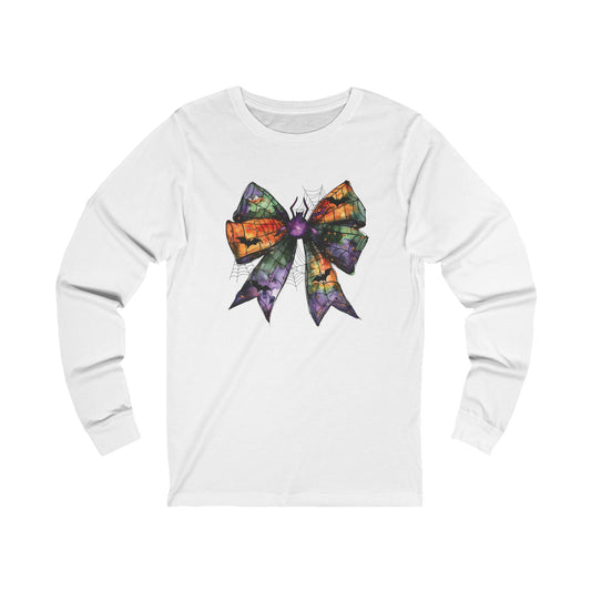 Colored Halloween Bow Unisex Jersey Long Sleeve Tee