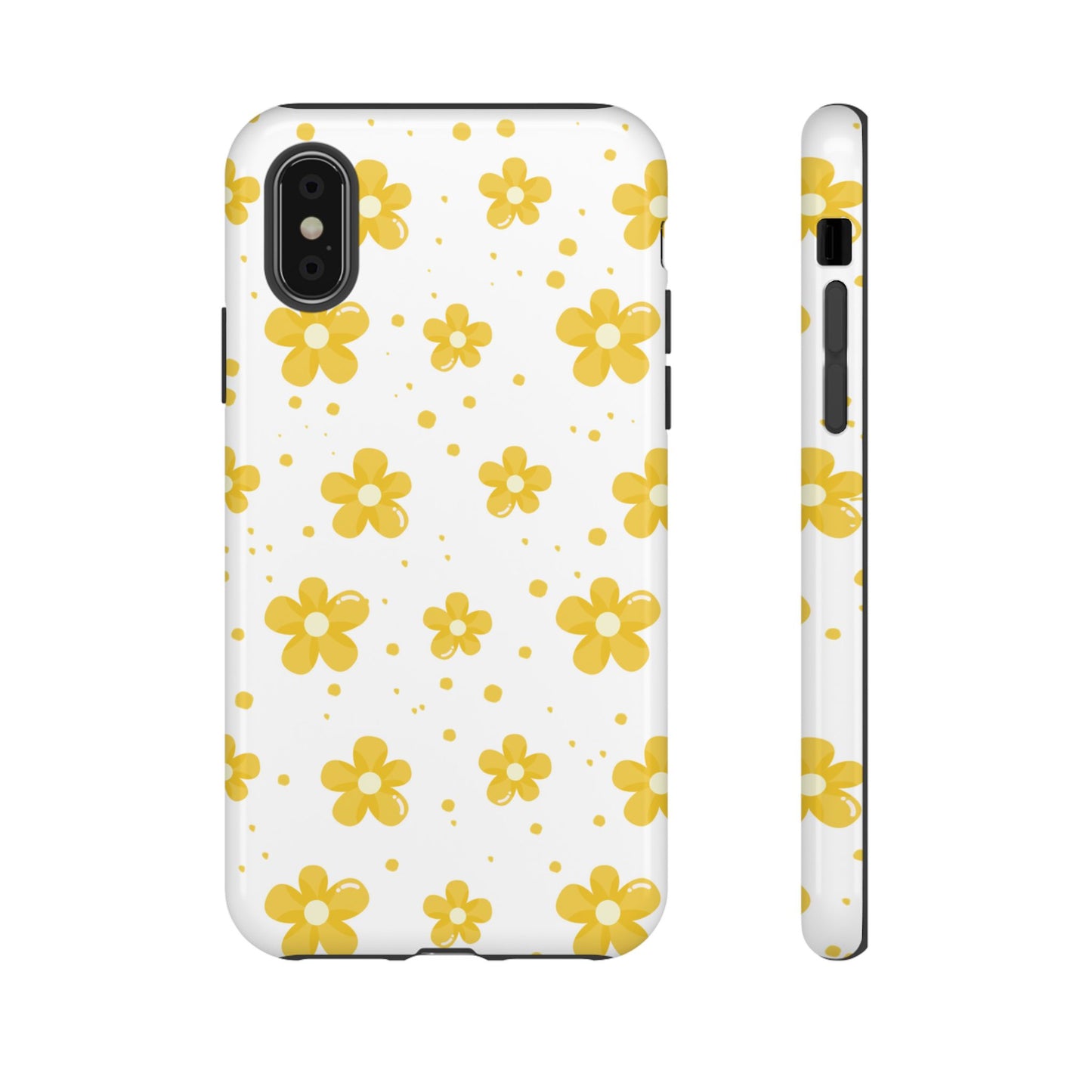 Yellow Flowers Protective Phone Case for Google, Apple and Samsung Phones