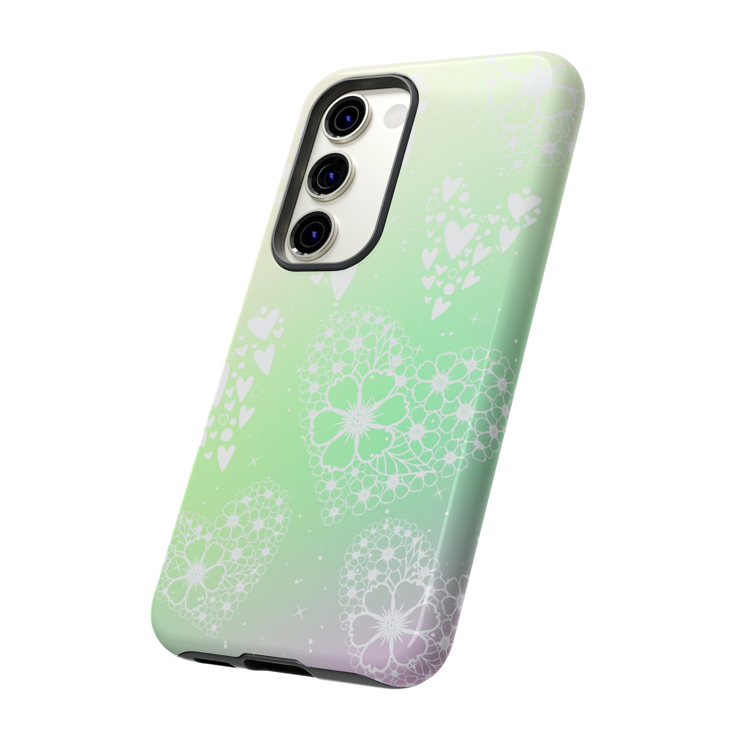 Pastel Heart Ombre Protective Case for Iphone, Google and Samsung