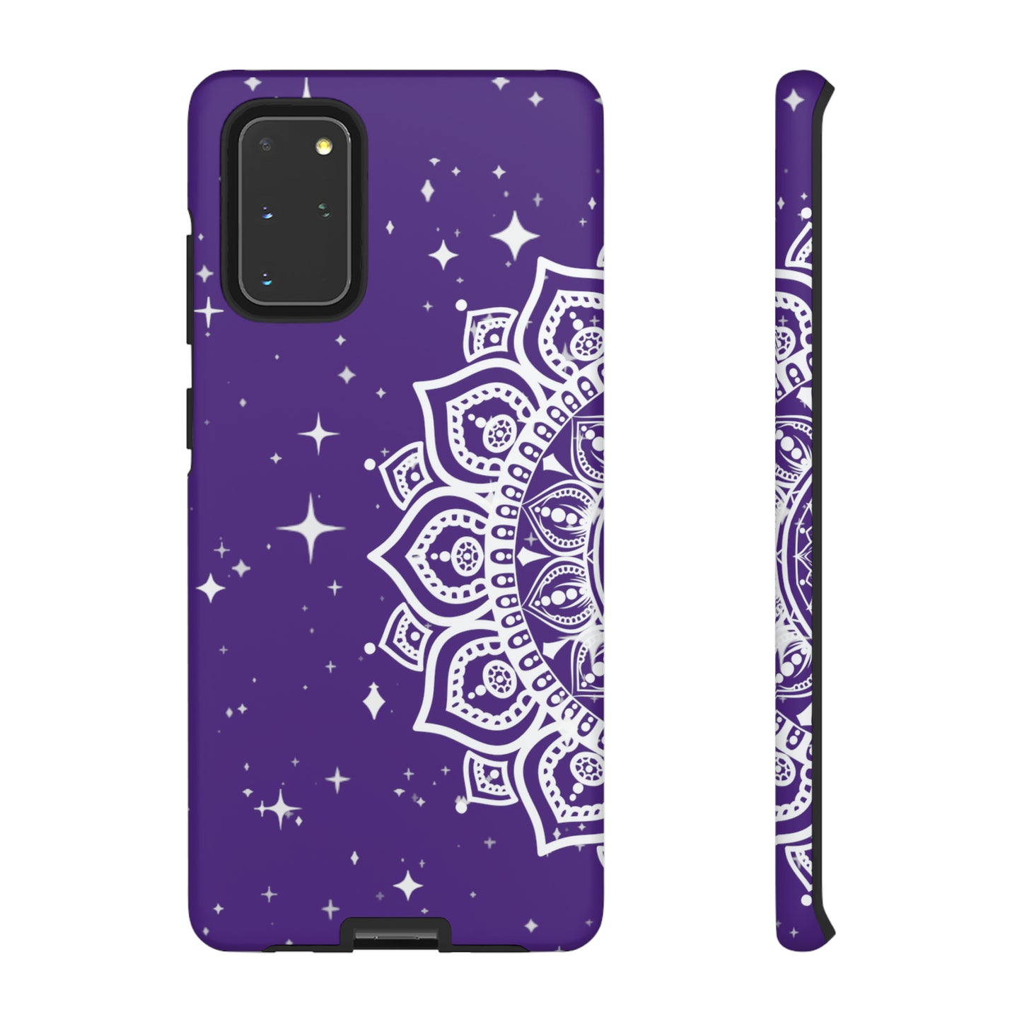 Purple mandala protective phone case for iPhone, Samsung and Google