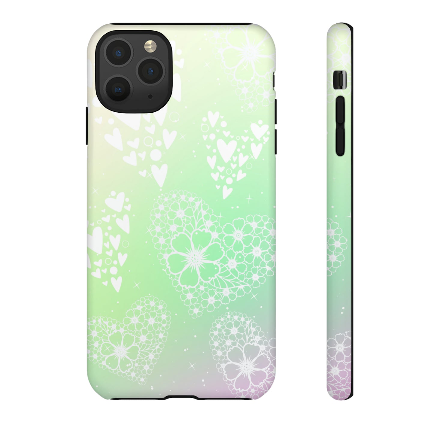 Pastel Heart Ombre Protective Case for Iphone, Google and Samsung