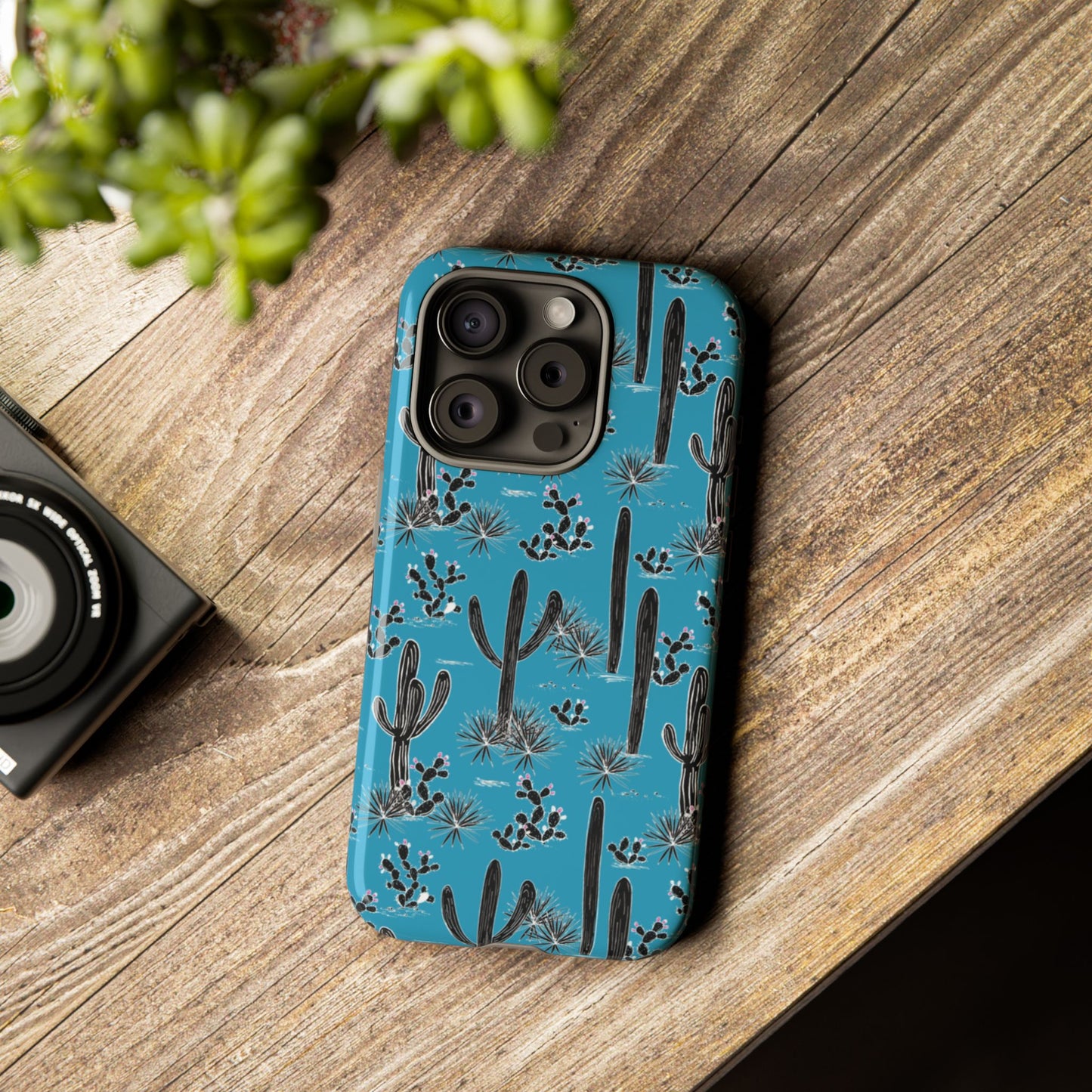 Turquoise Cactus Love Phone Case