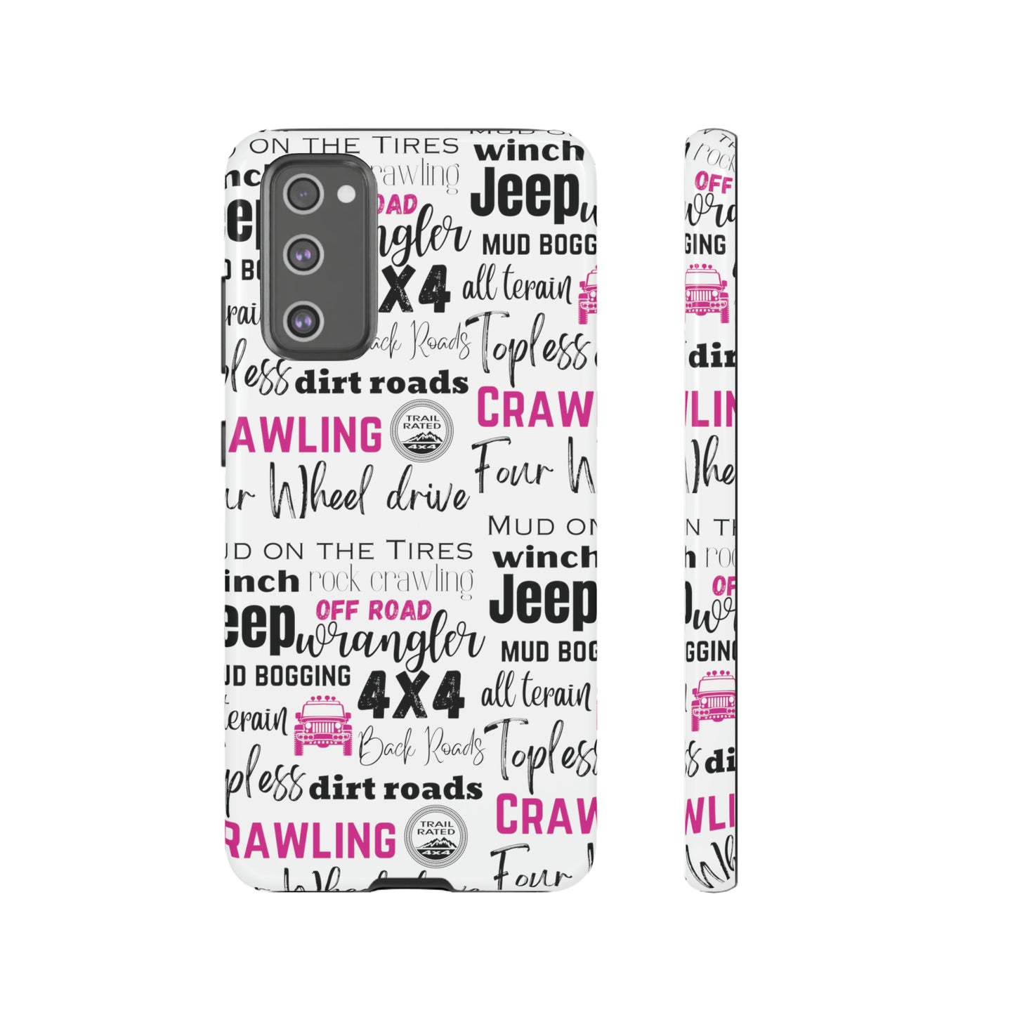 Off Road Subway Art Splash of Pink Protective Phone Case for Iphone, Samsung and Google Phones