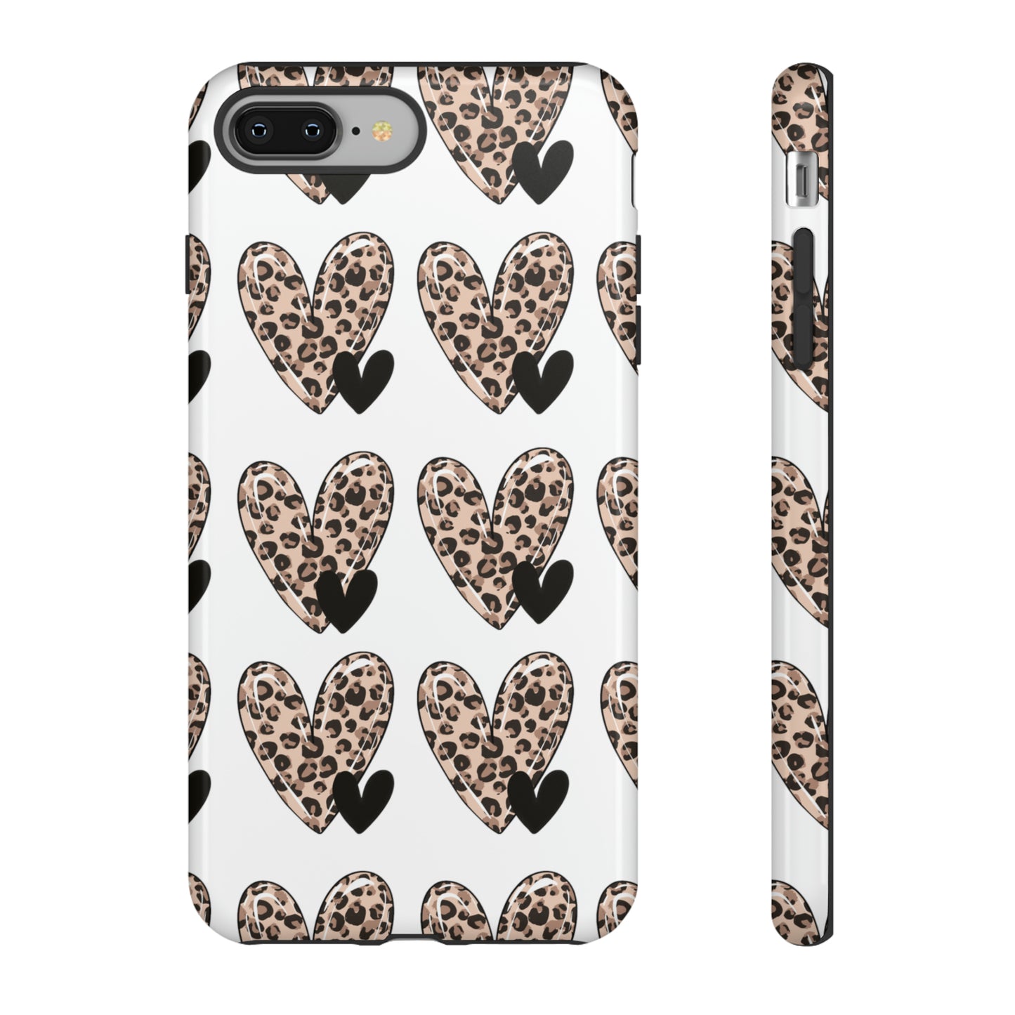 Leopard Hearts Protective Case for IPhone. Samsung and Google phones