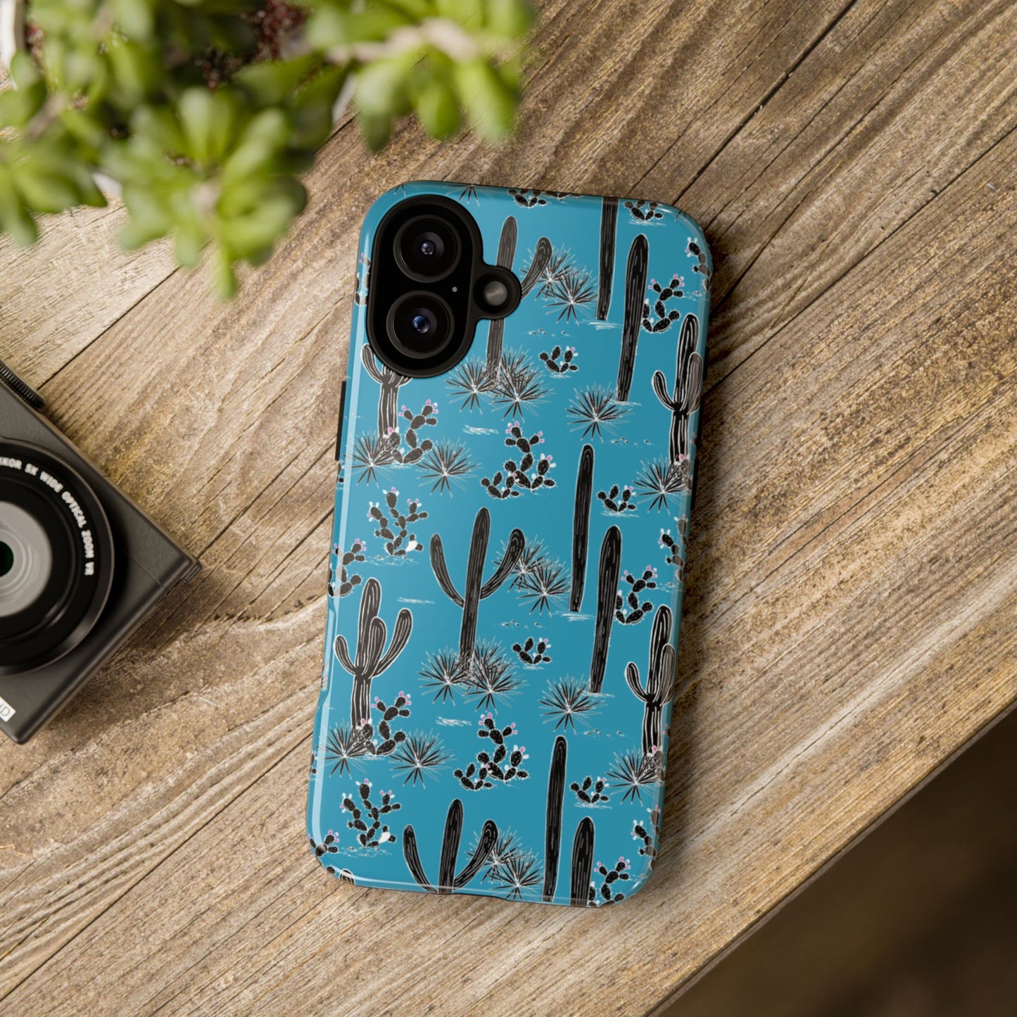 Turquoise Cactus Love Phone Case