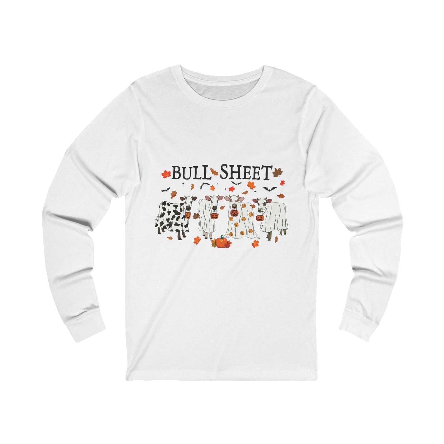 Bull Sheet Cow Ghost Unisex Jersey Long Sleeve Tee